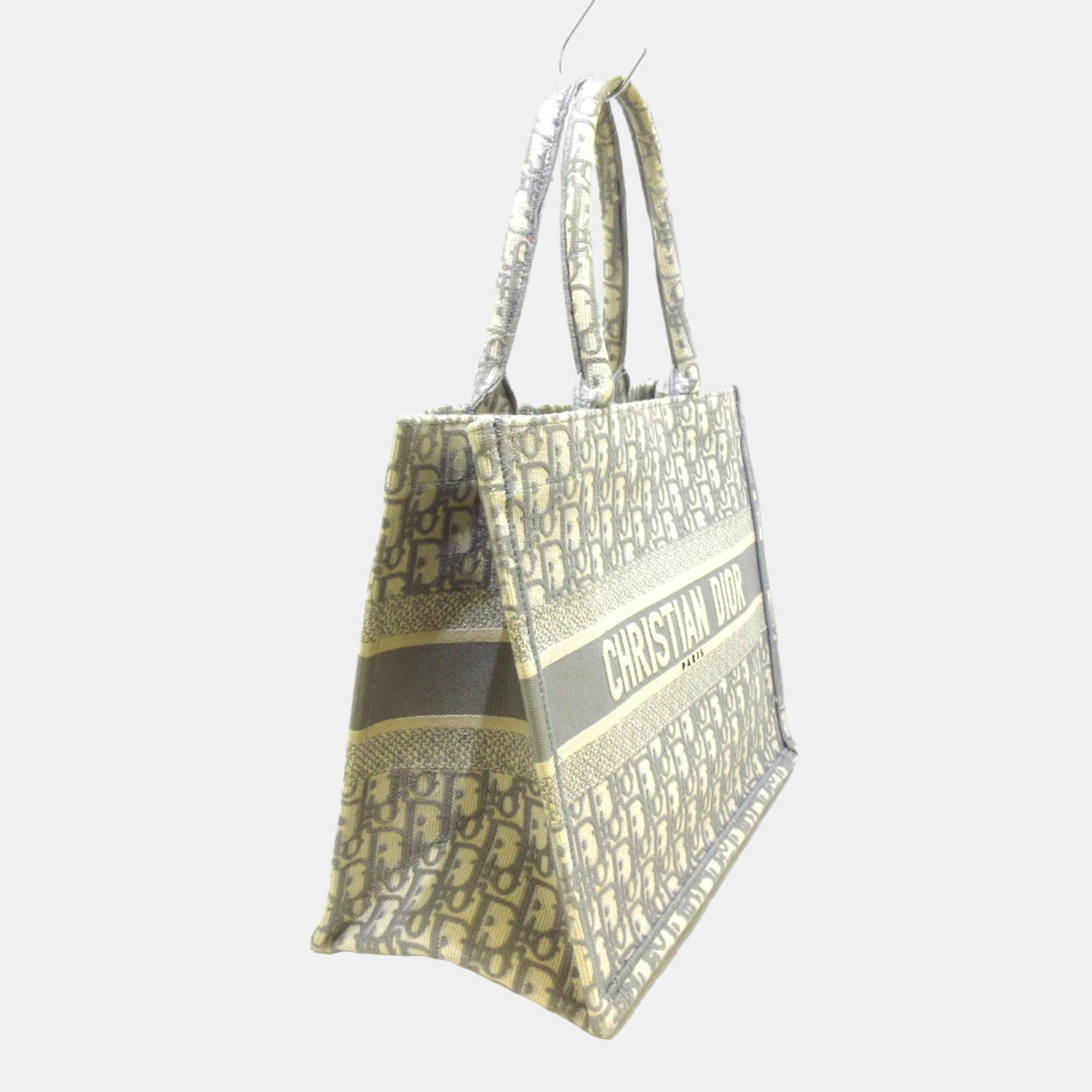 

Dior Grey Oblique Canvas Medium Book Tote Bag