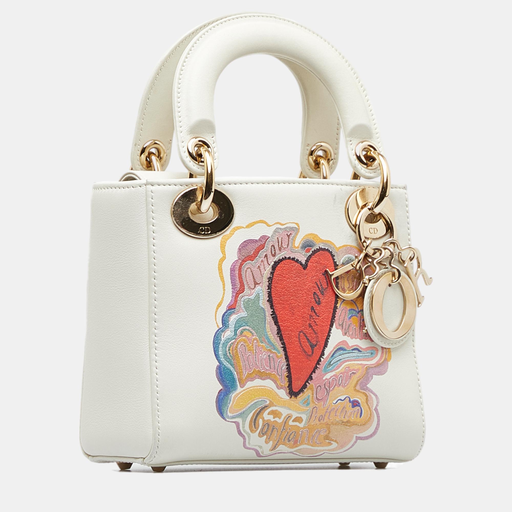 

Dior White Micro Dioramour Lady Dior