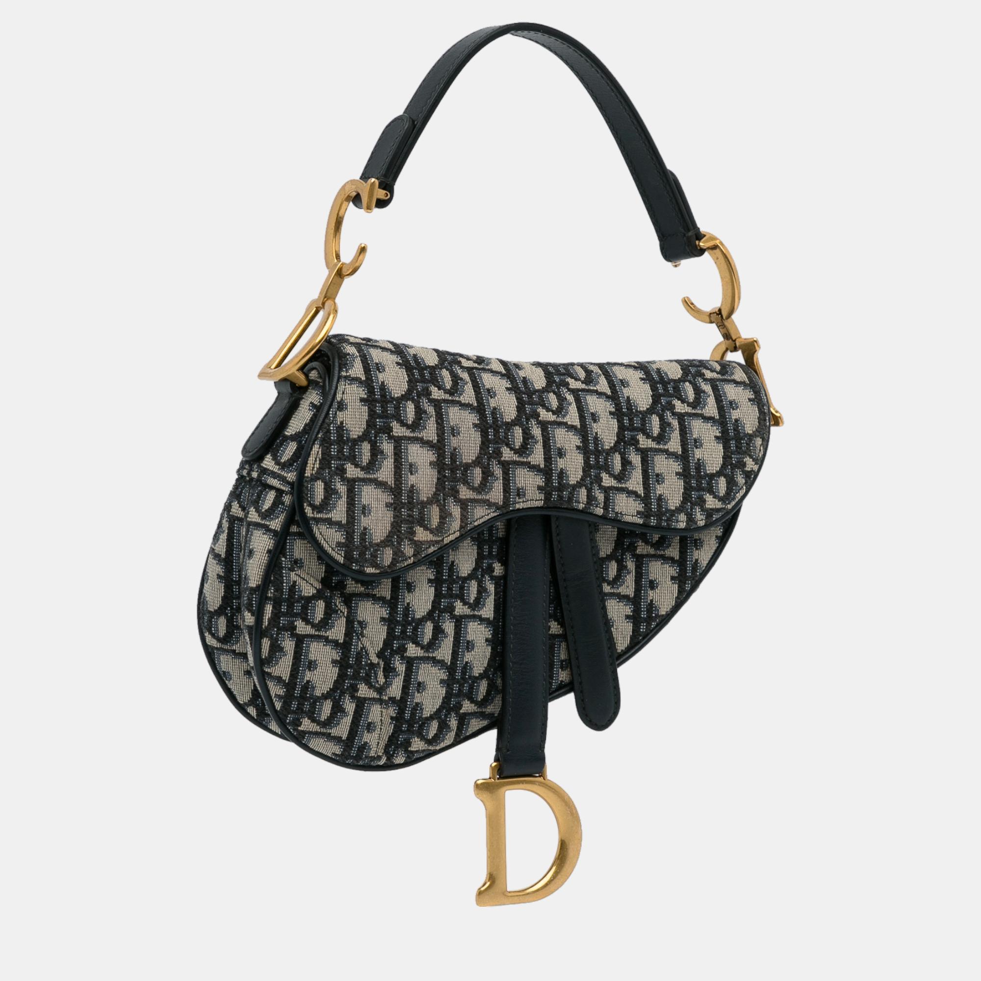 

Dior Blue Oblique Saddle Bag