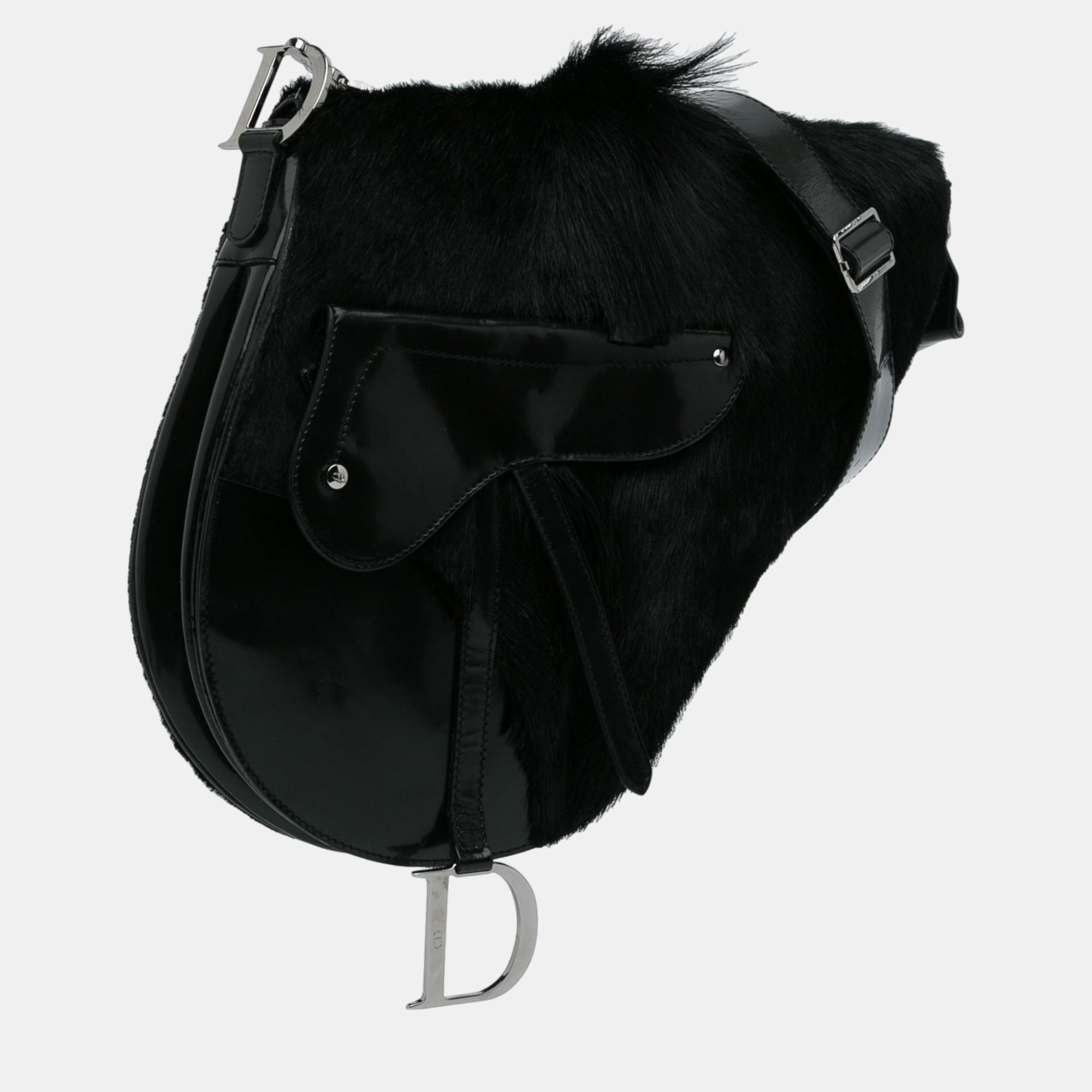

Dior Black Mohawk Ponyhair Saddle Bag