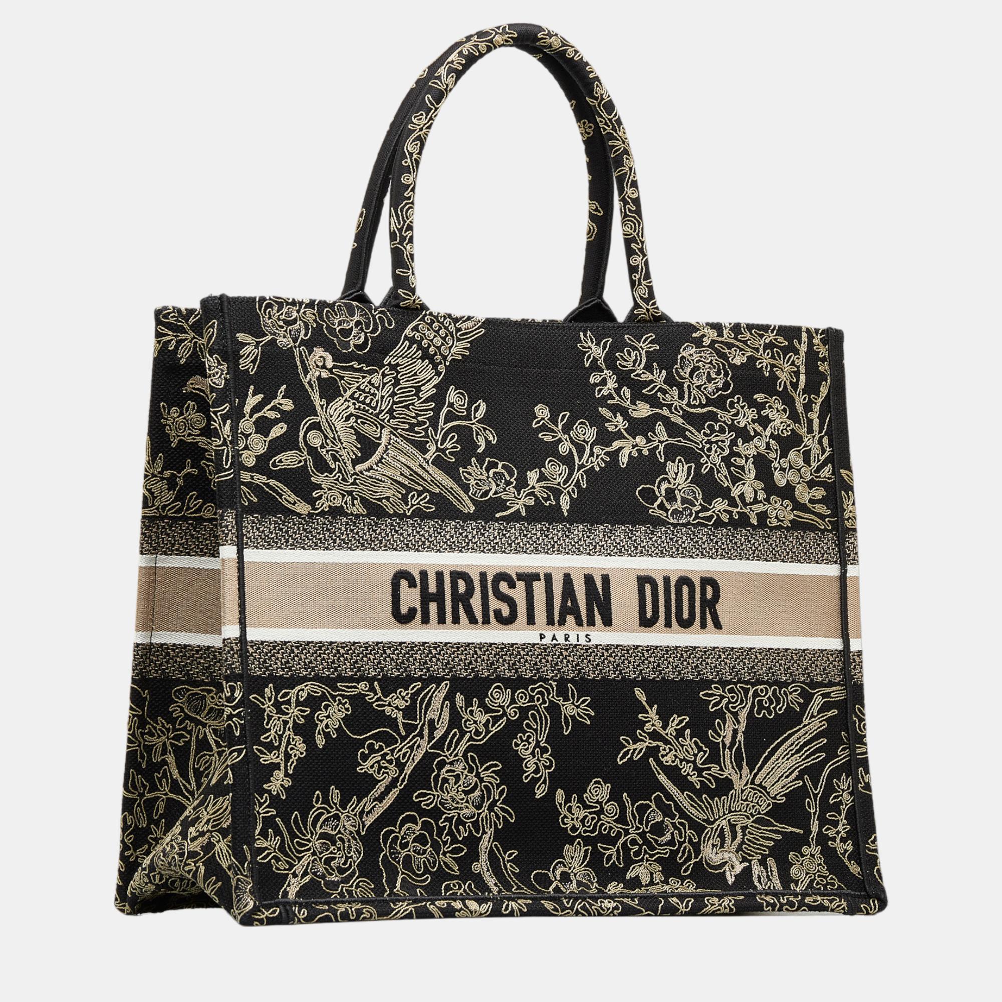 

Dior Black Large Ornamental Cornely Book Tote