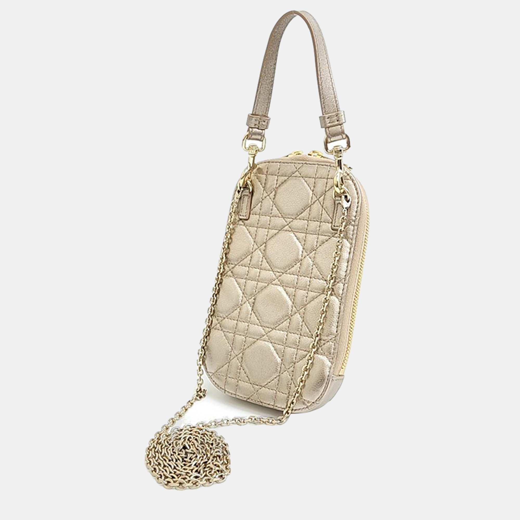 

Christian Dior phone holder cross bag, Silver