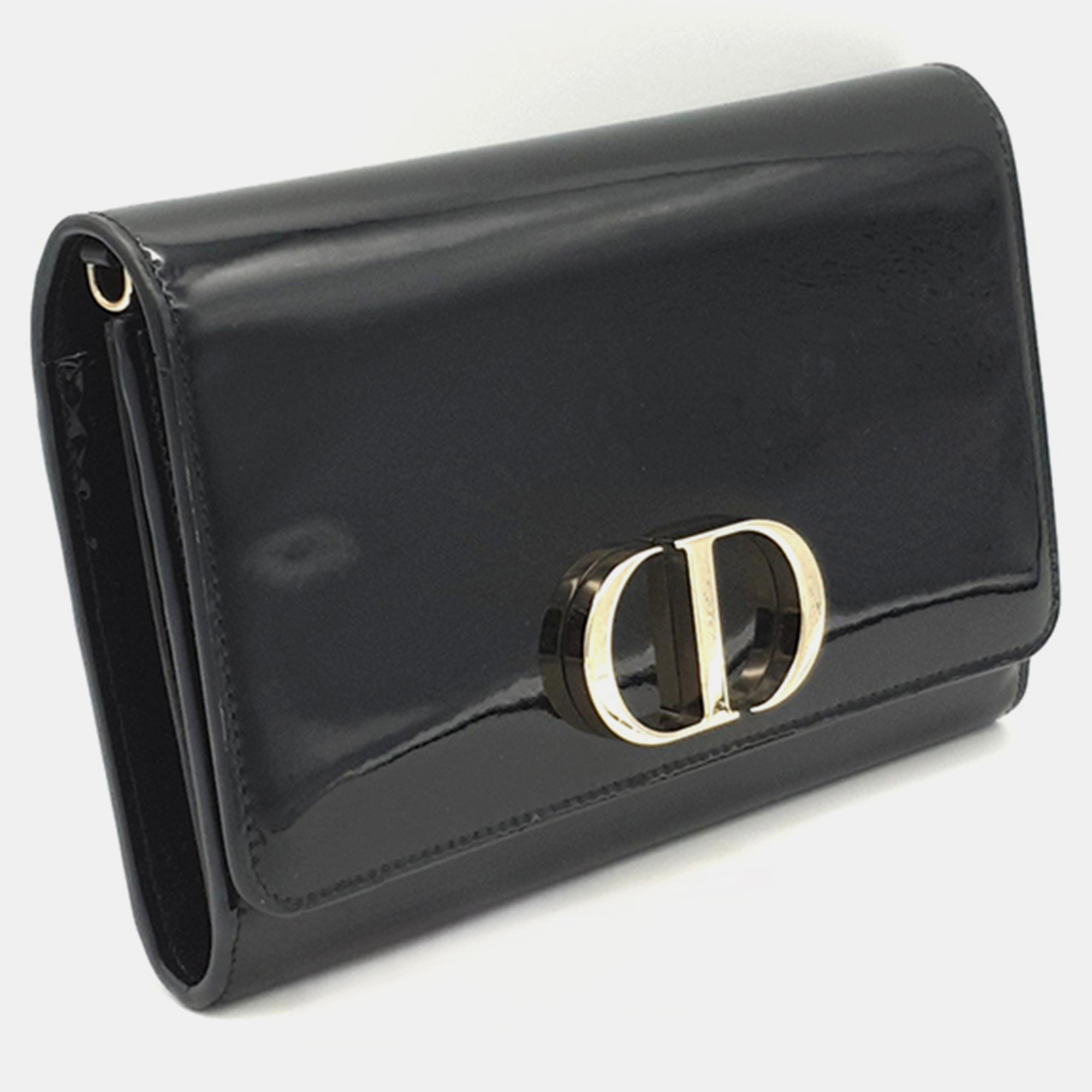 

Christian Dior patent clutch and cross bag, Black