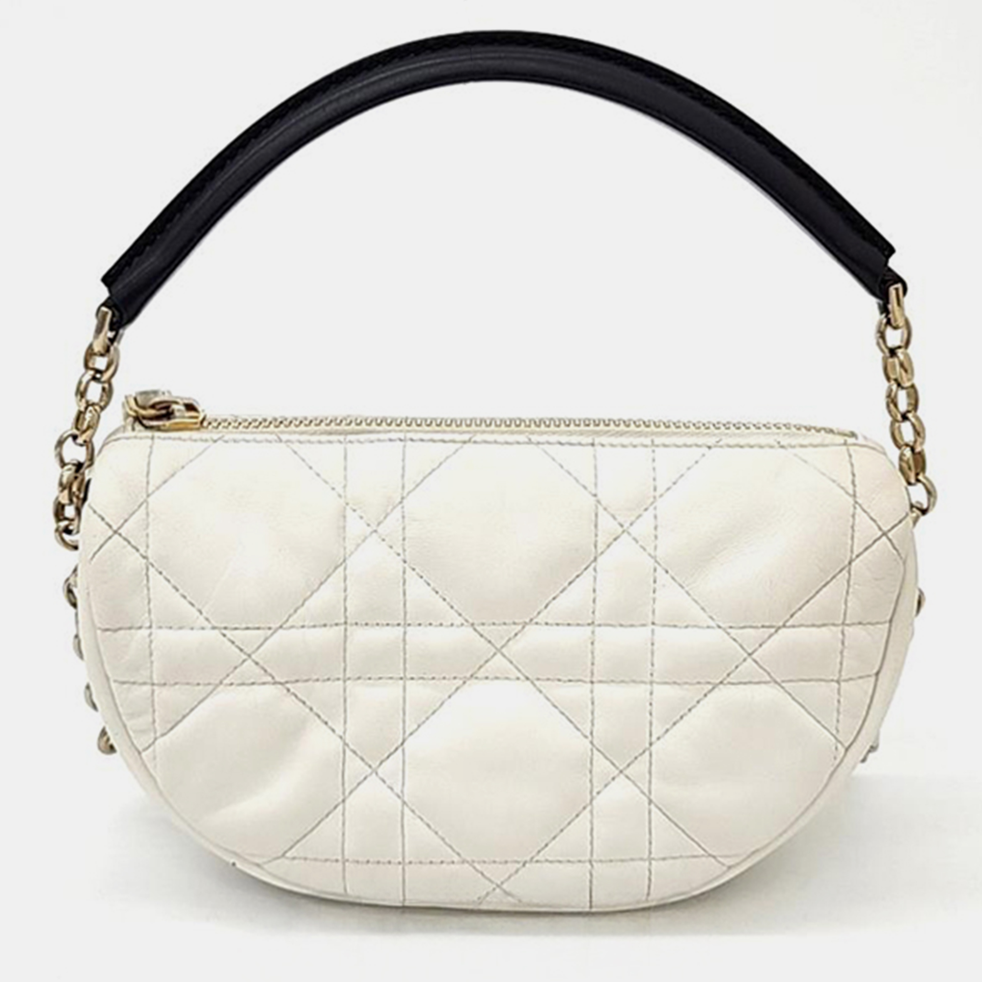 Pre-owned Dior Christian  Vibe Hobo Bag Small M7200 In White