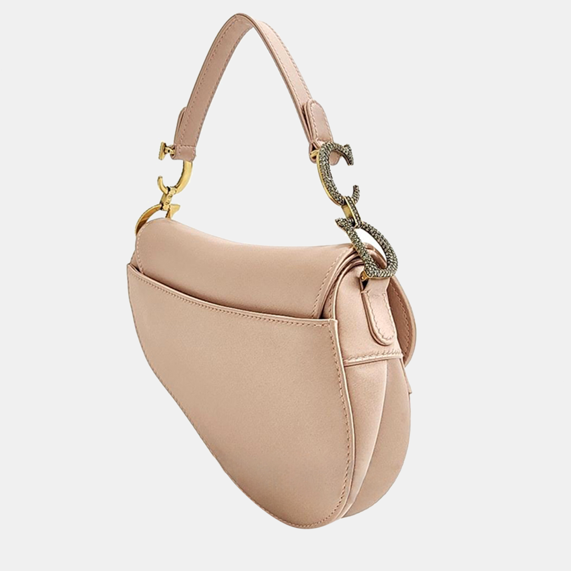 

Christian Dior Satin Mini Saddle Bag, Pink