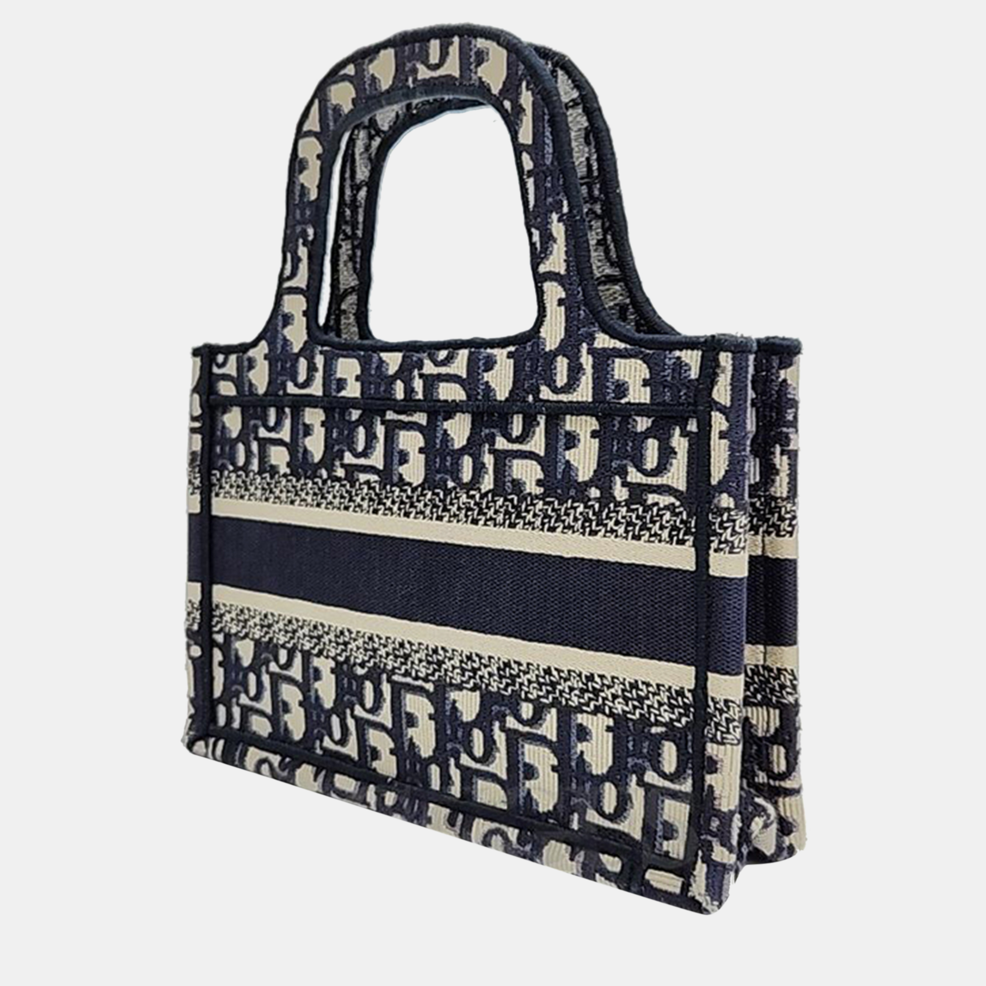 

Christian Dior Oblique Mini Book Tote Bag S5475, Navy blue