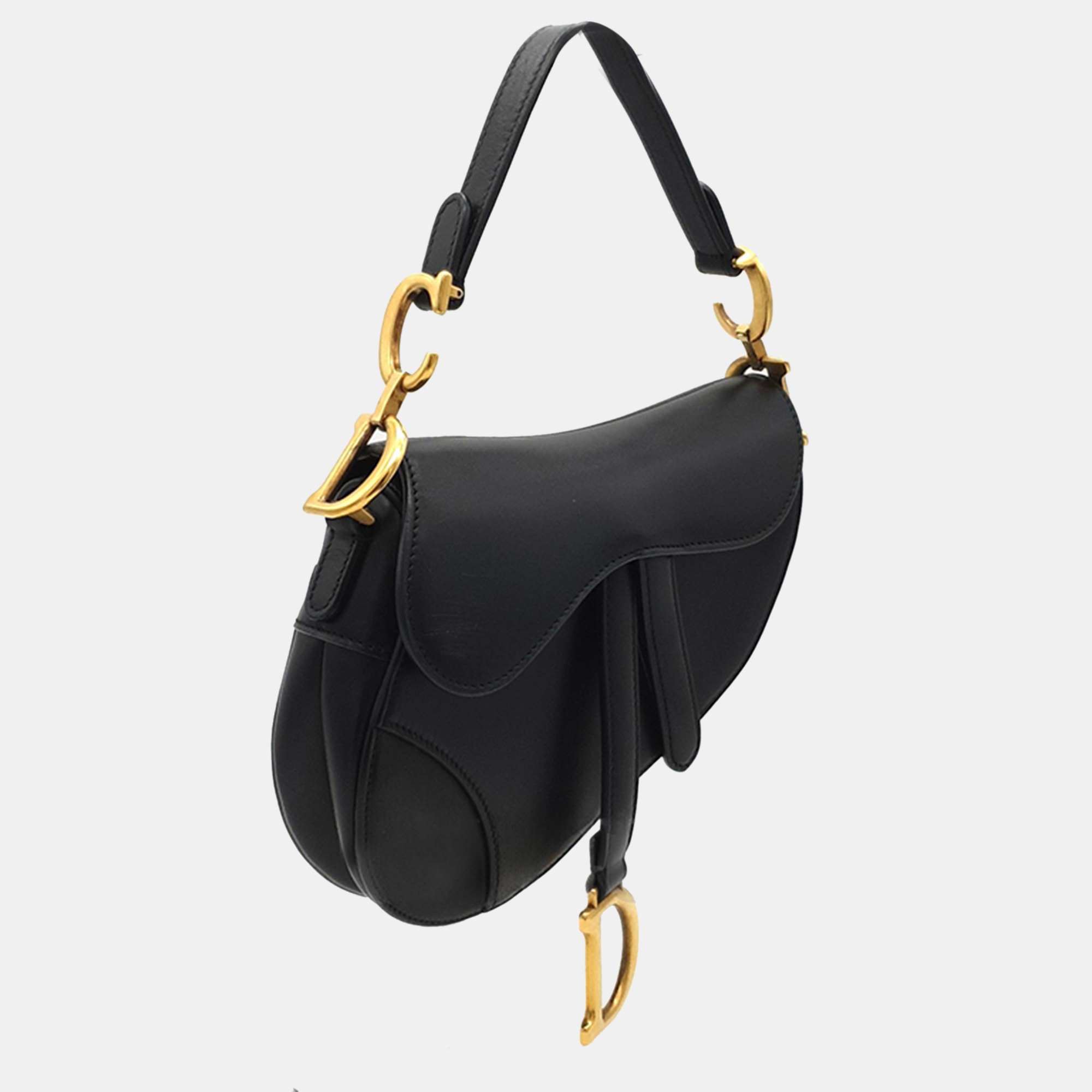 

Christian Dior Mini Saddle Bag & Strap, Black