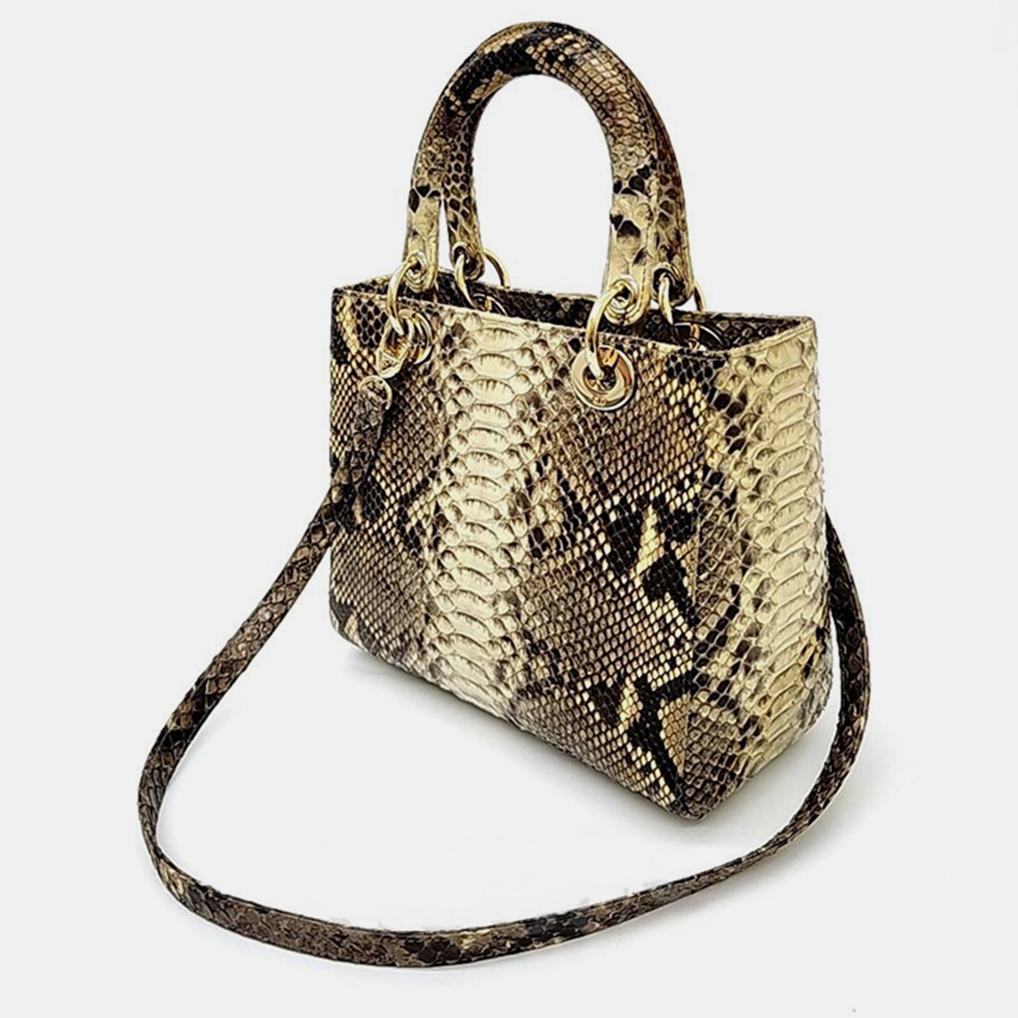 

Christian Dior Python Lady Bag Medium, Brown