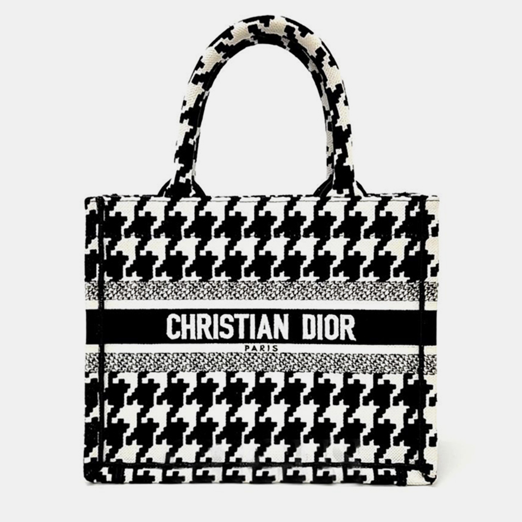 Pre-owned Dior Christian  Oblique Book Tote Bag 26 M1265 In Black