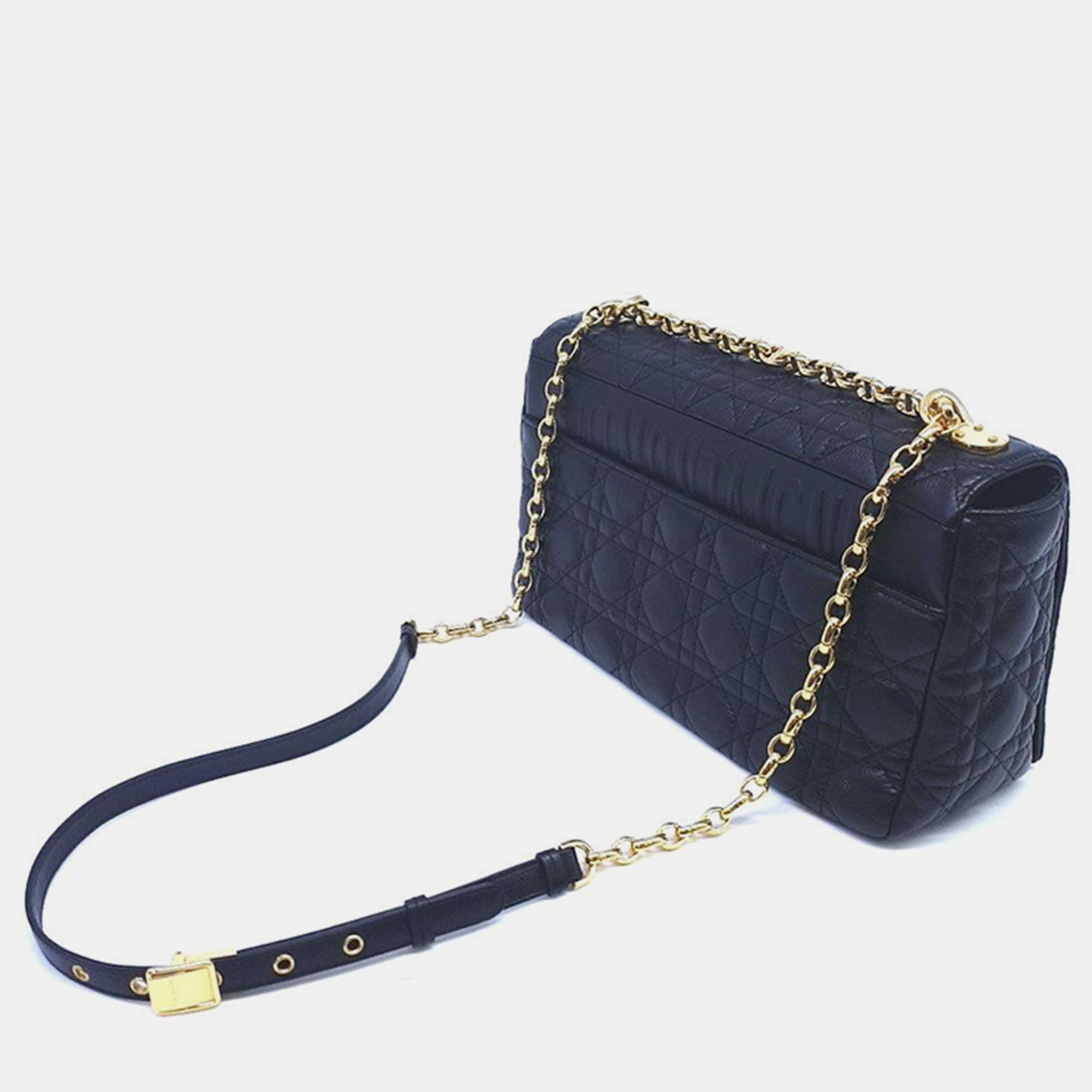 

Christian Dior Cannage Caro Bag Large, Navy blue