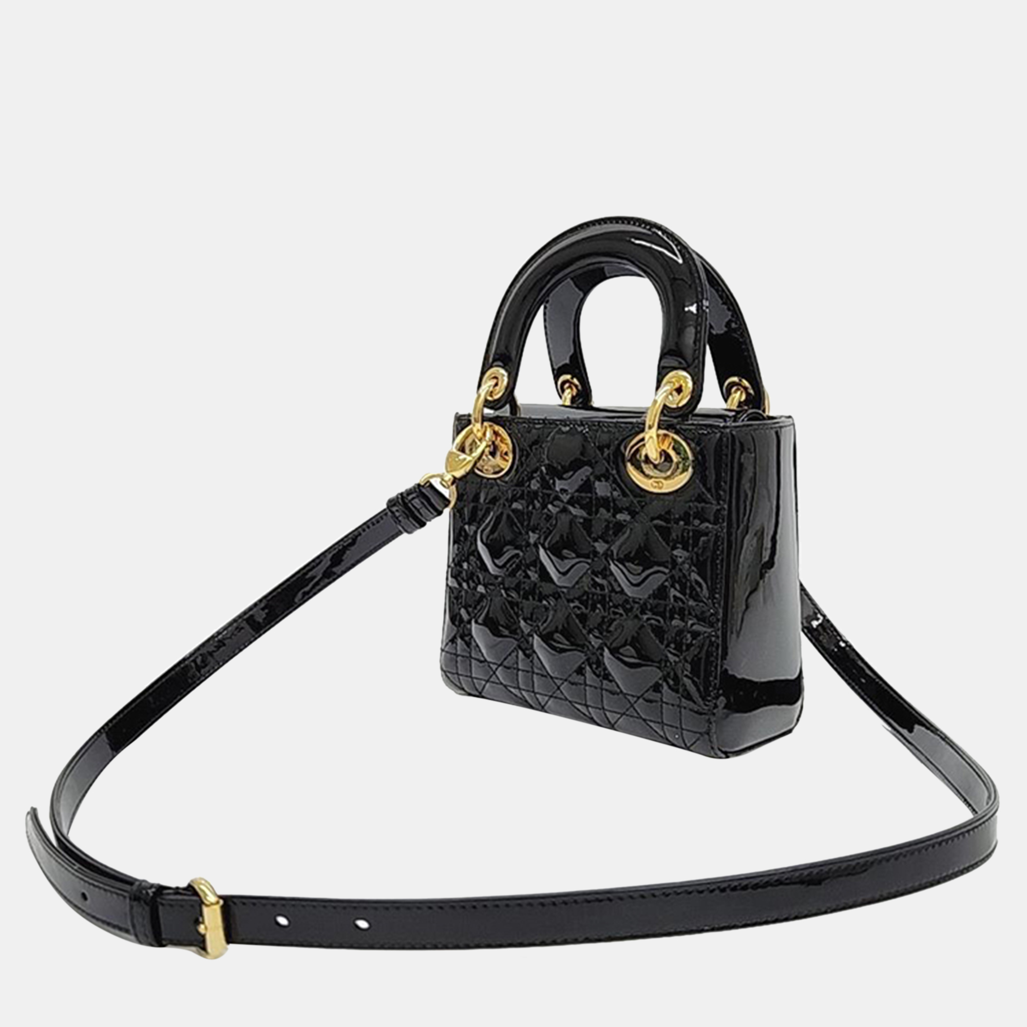 

Christian Dior Patent Lady Bag Mini, Black