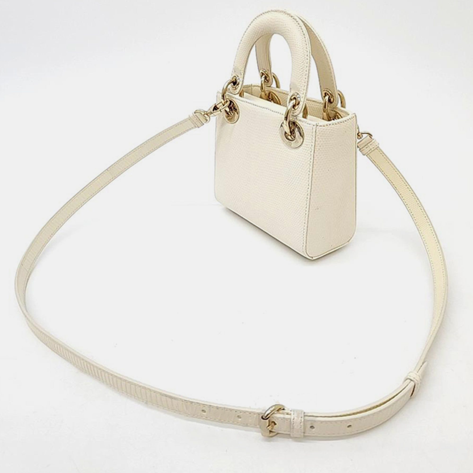 

Christian Dior Lizard Lady Bag Mini M0500, White