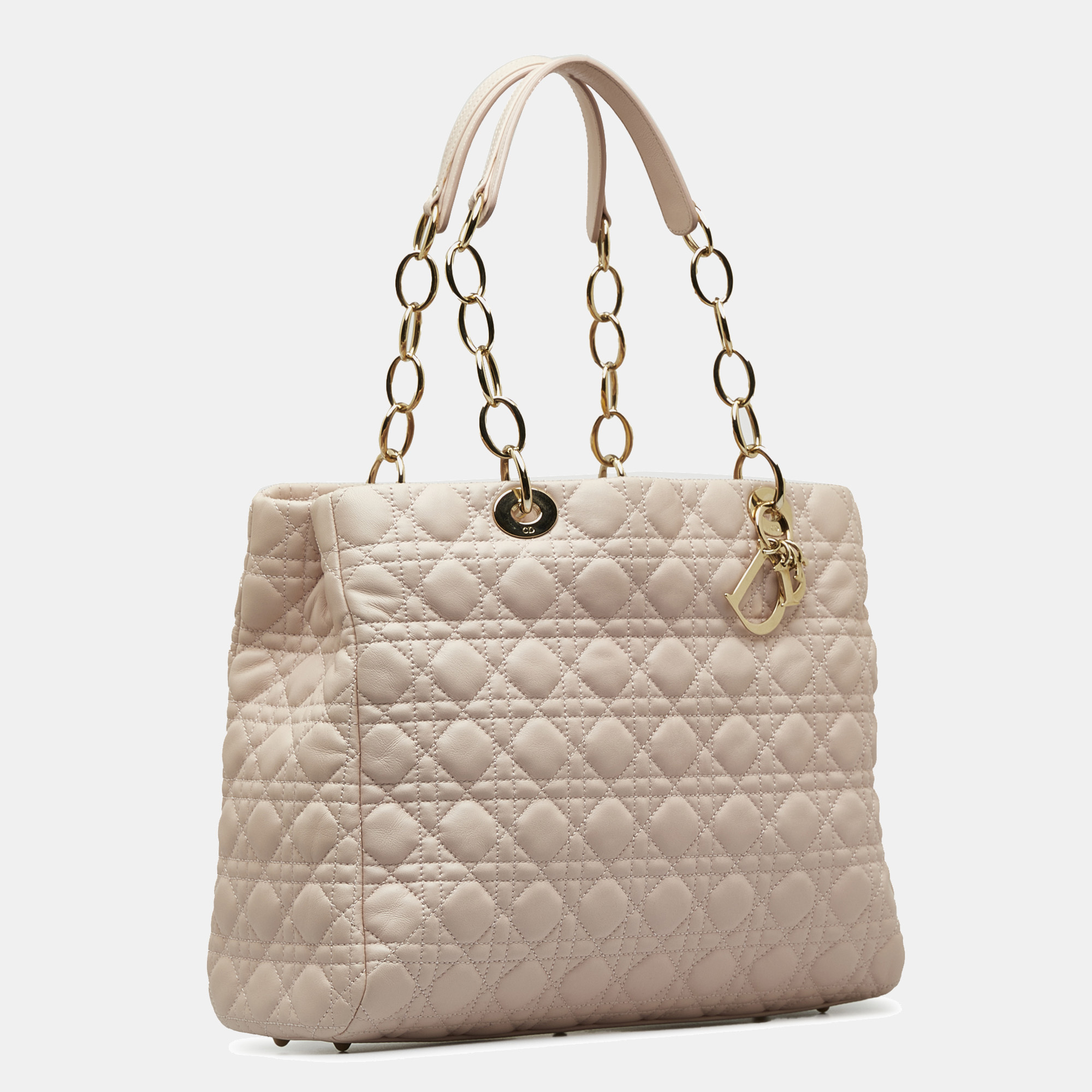 

Dior Large Cannage Lady Soft Shopping Tote, Pink