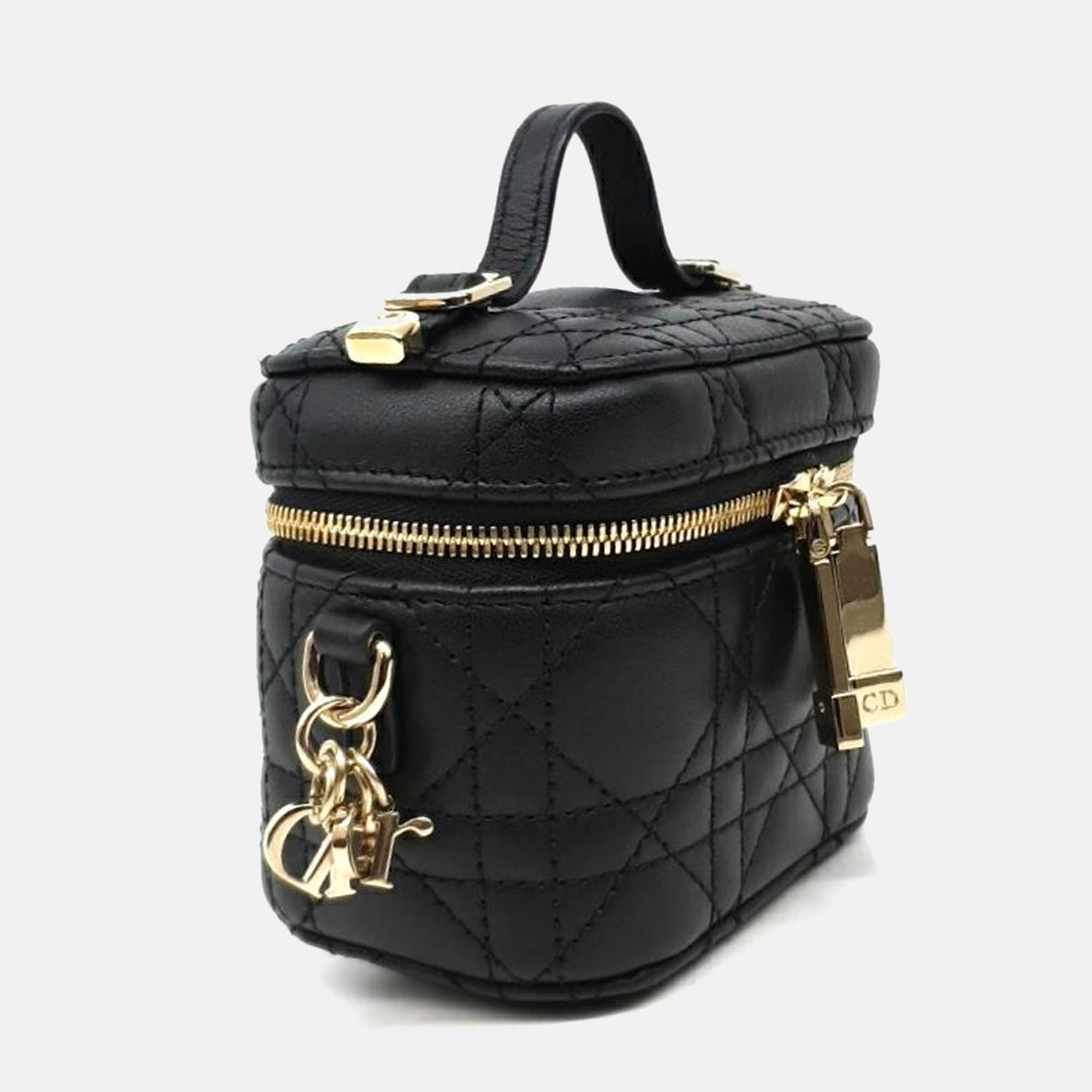 

Christian Dior Cannage Micro Vanity bag, Black