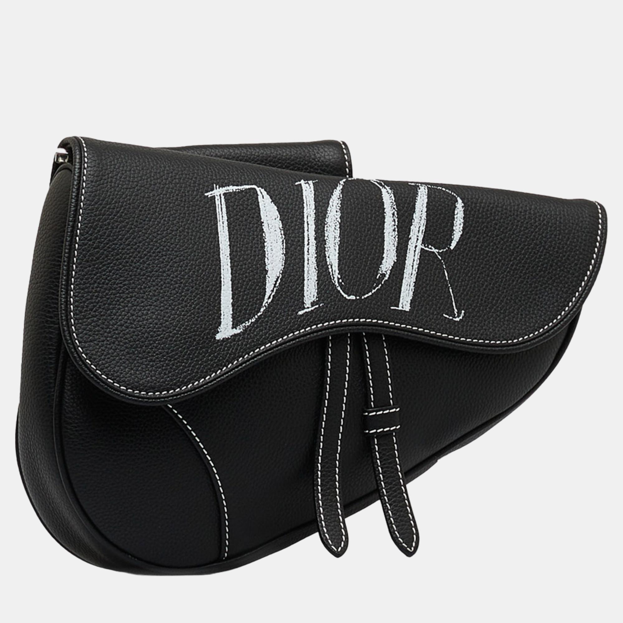 

Dior Black x Alex Foxton Saddle Bag