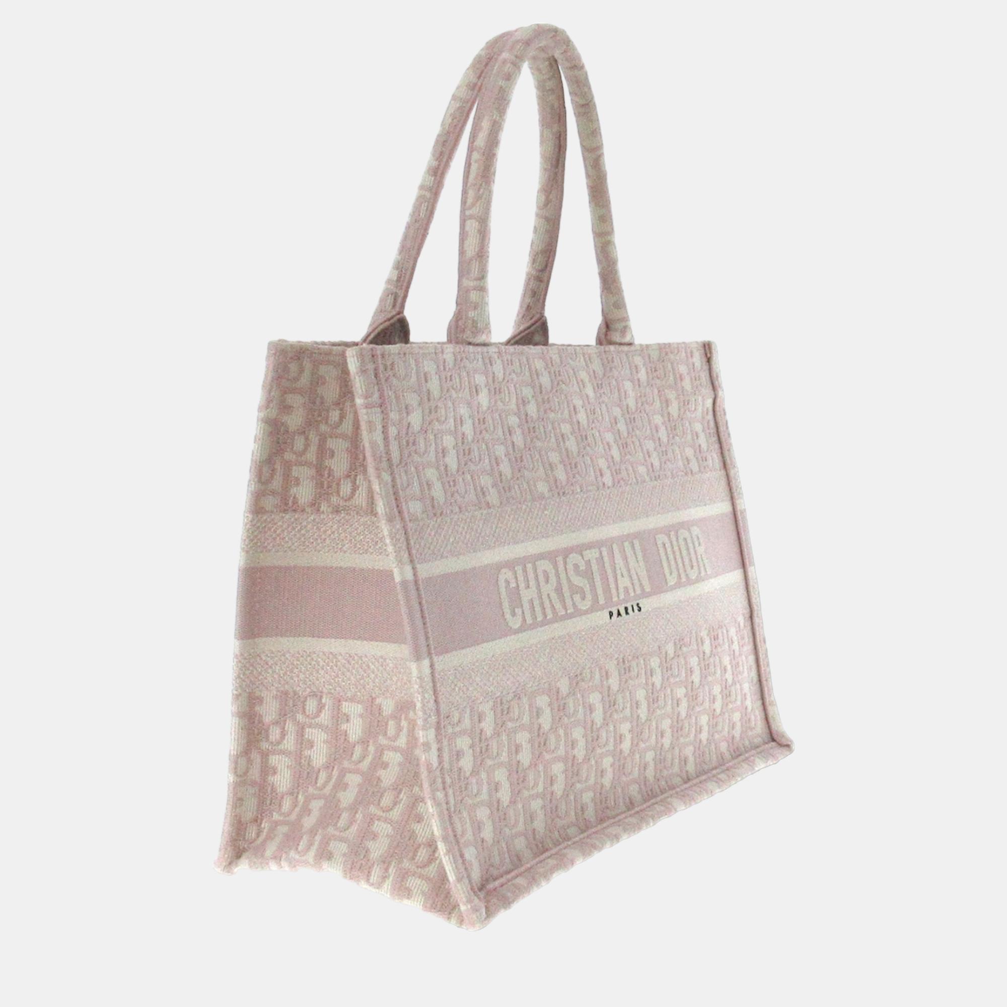 

Dior Pink Medium Oblique Book Tote