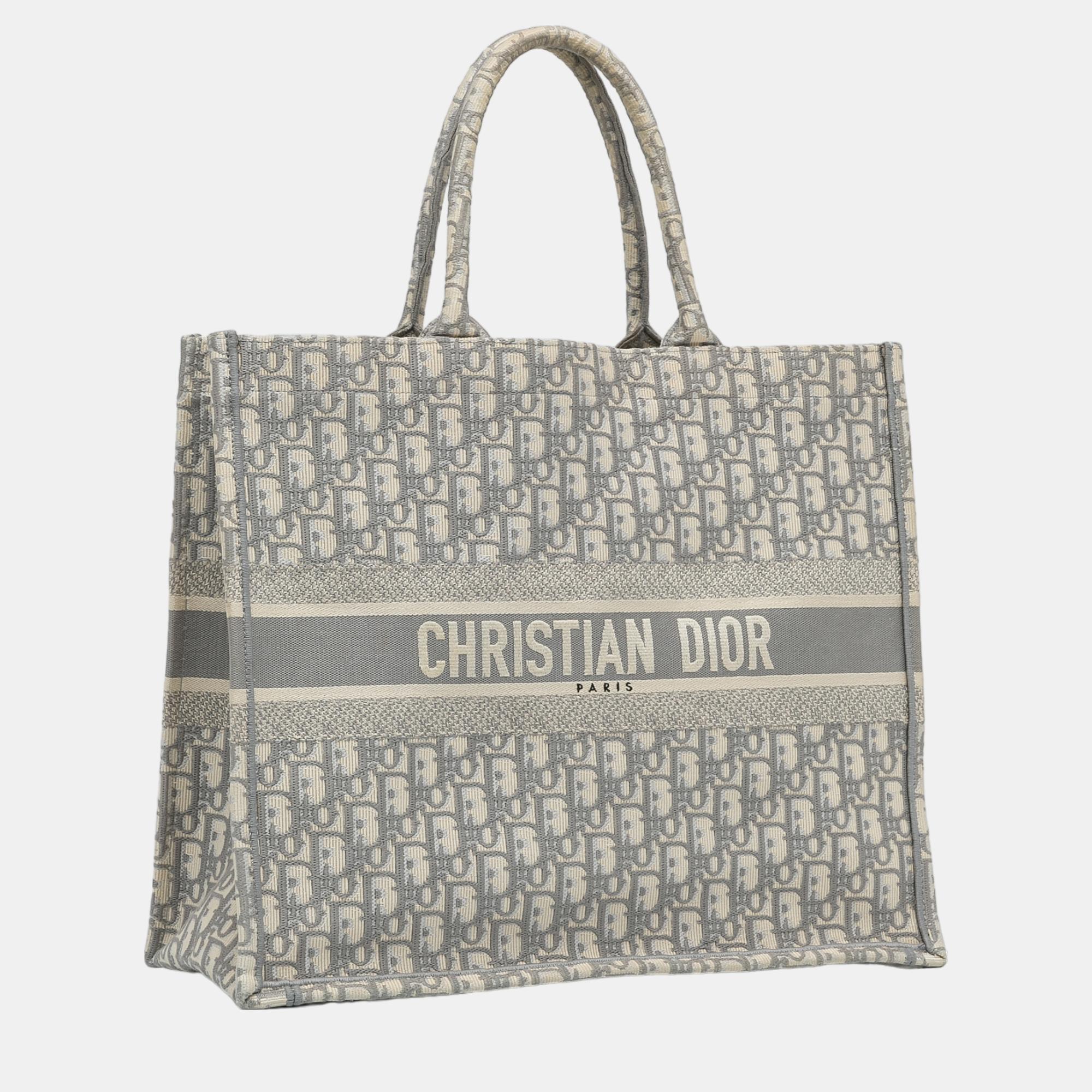 

Dior Grey Large Oblique Book Tote