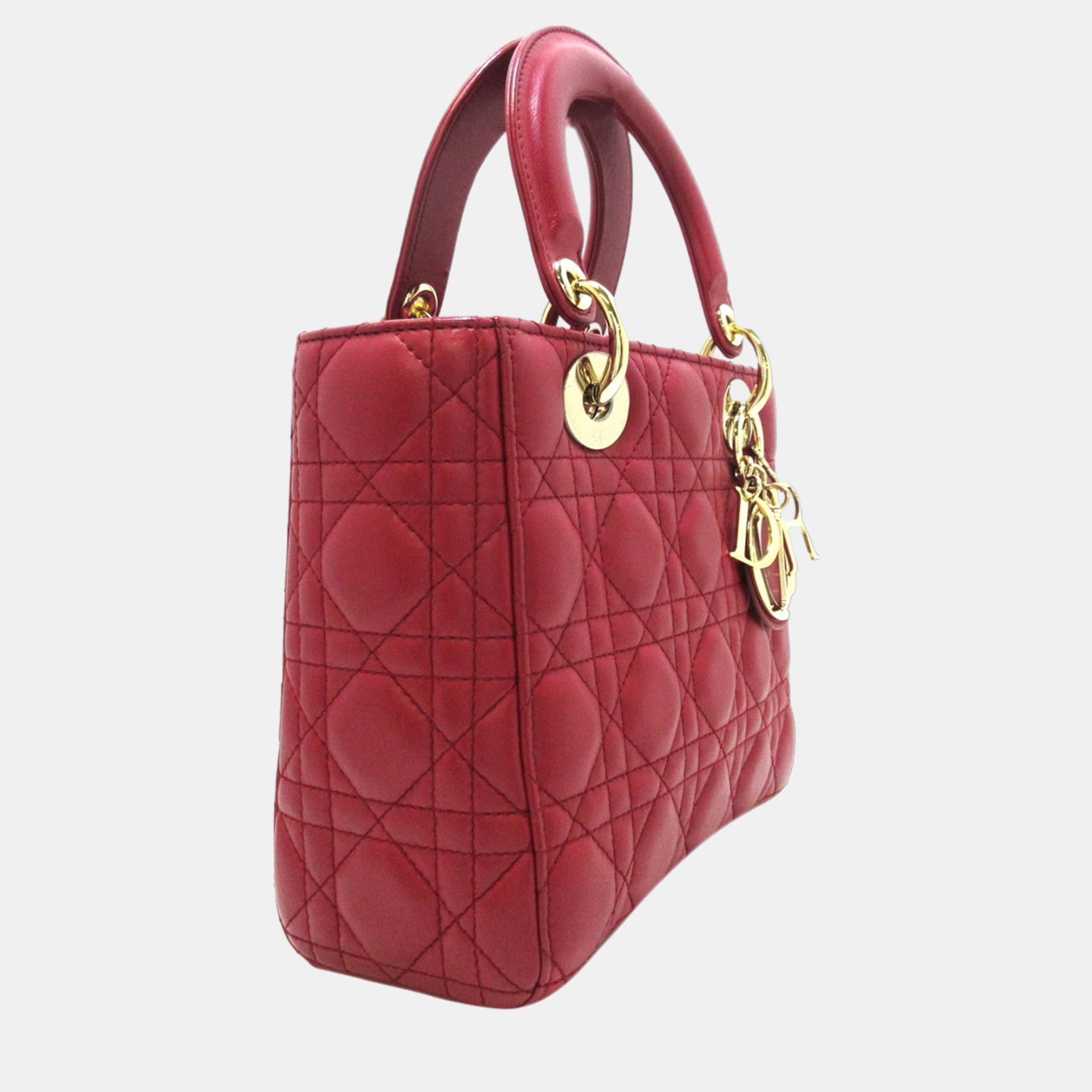 

Dior Red Small Cannage Lady Dior My ABCDior