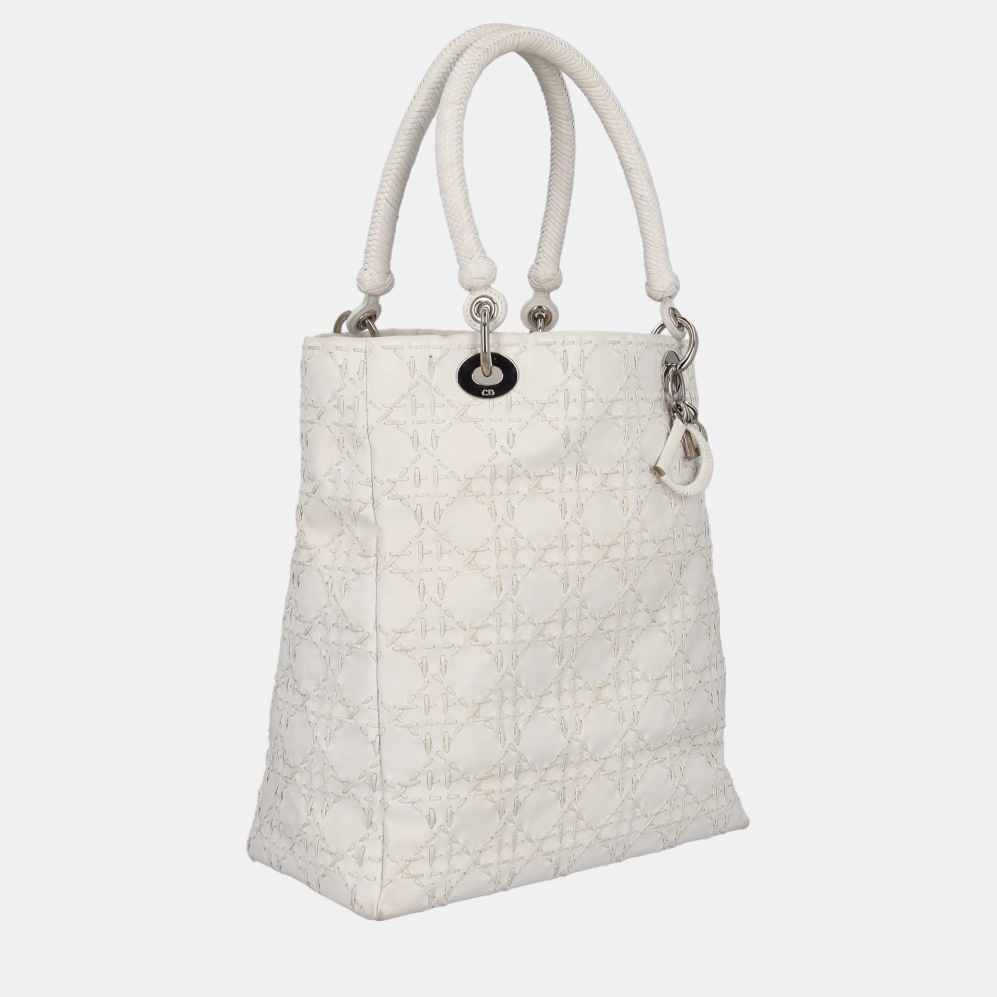 

Dior Women's Leather Tote Bag - White