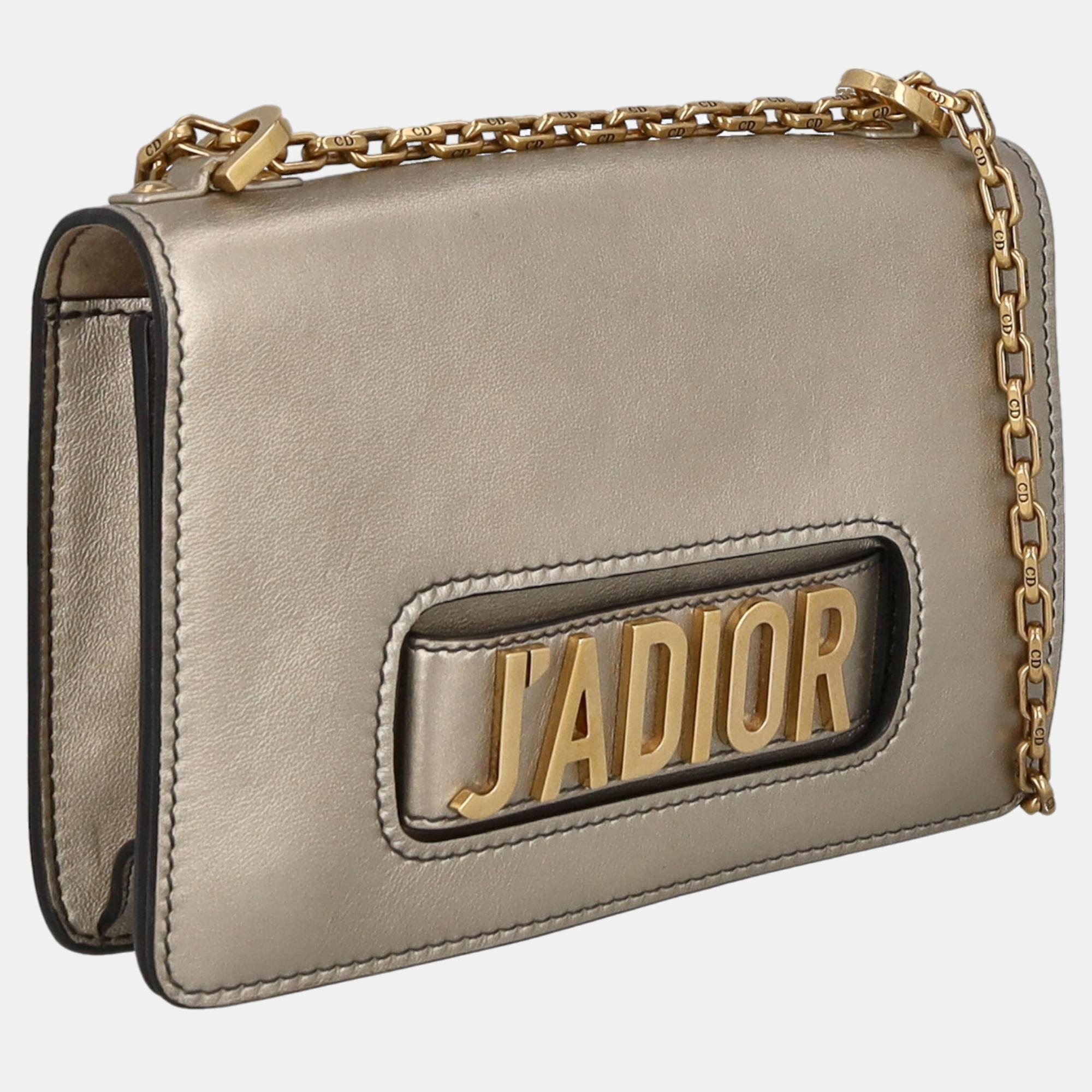 

Dior Women's Leather Shoulder Bag - Silver