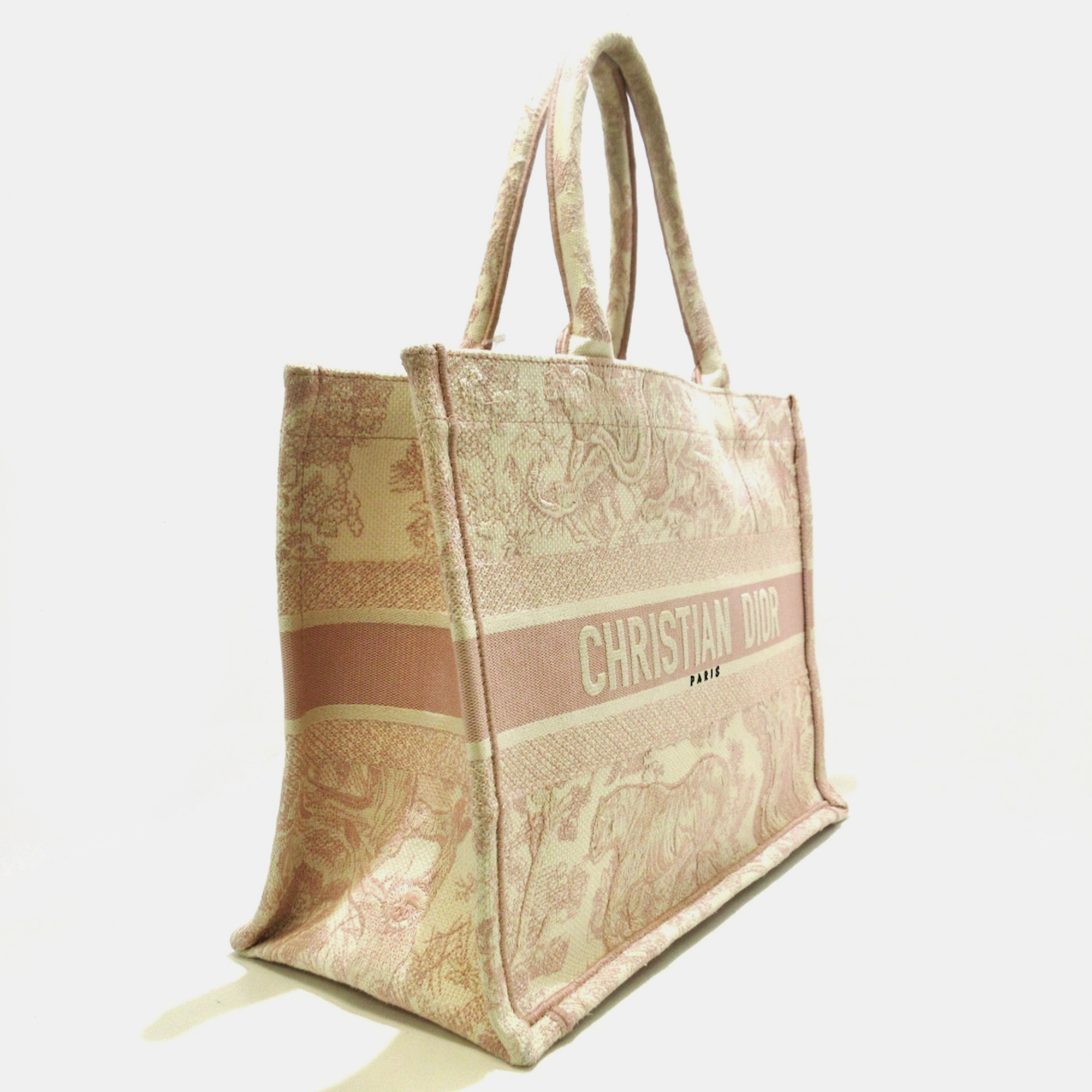 

Dior Pink Canvas Book Tote Bag