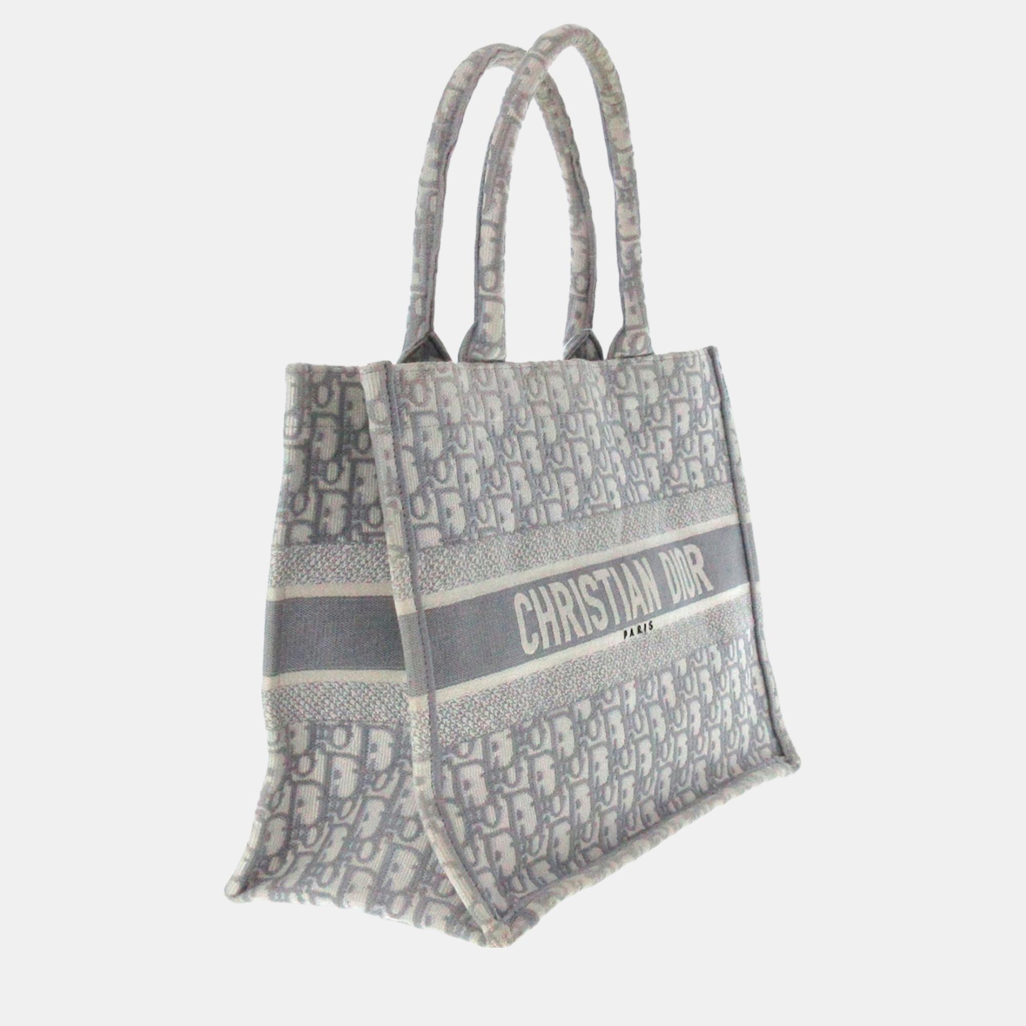 

Dior Grey Medium Oblique Book Tote