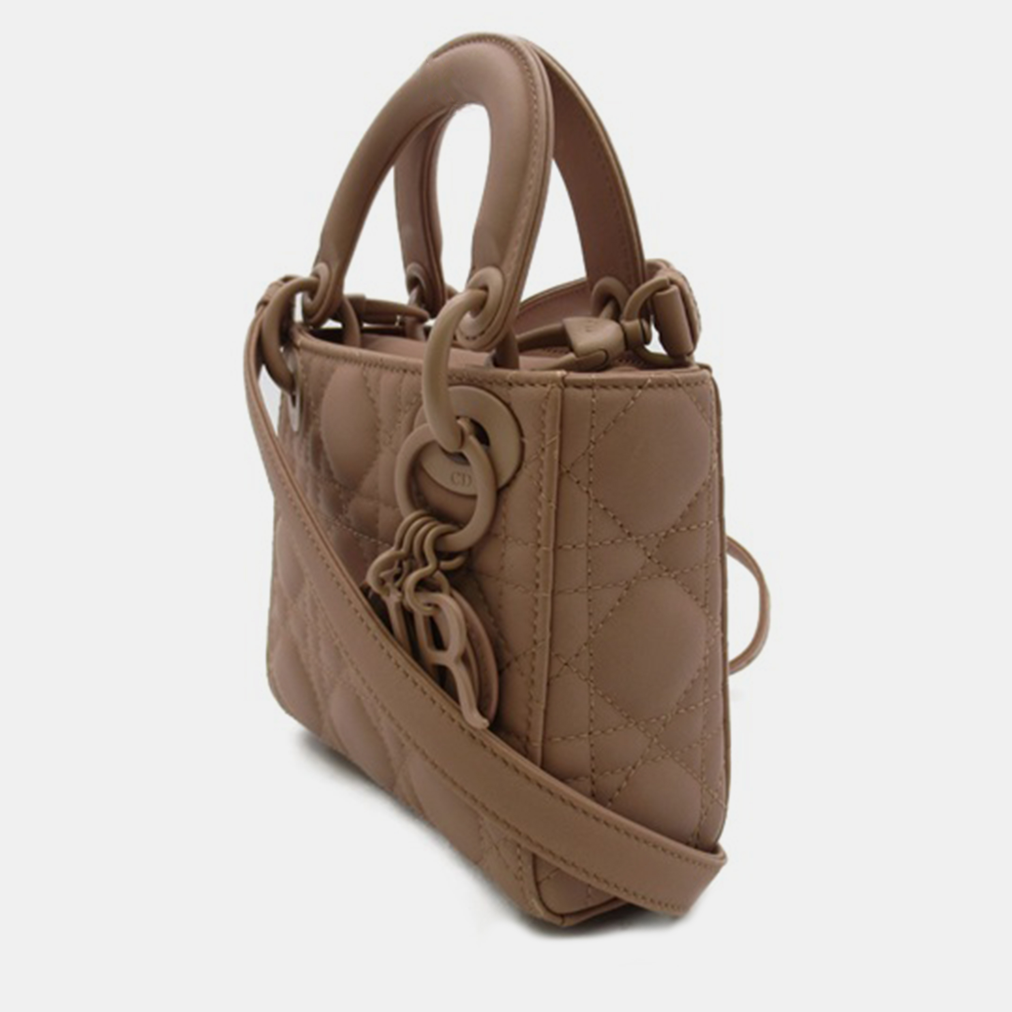 

Dior Brown Mini Cannage Leather Lady Dior Bag