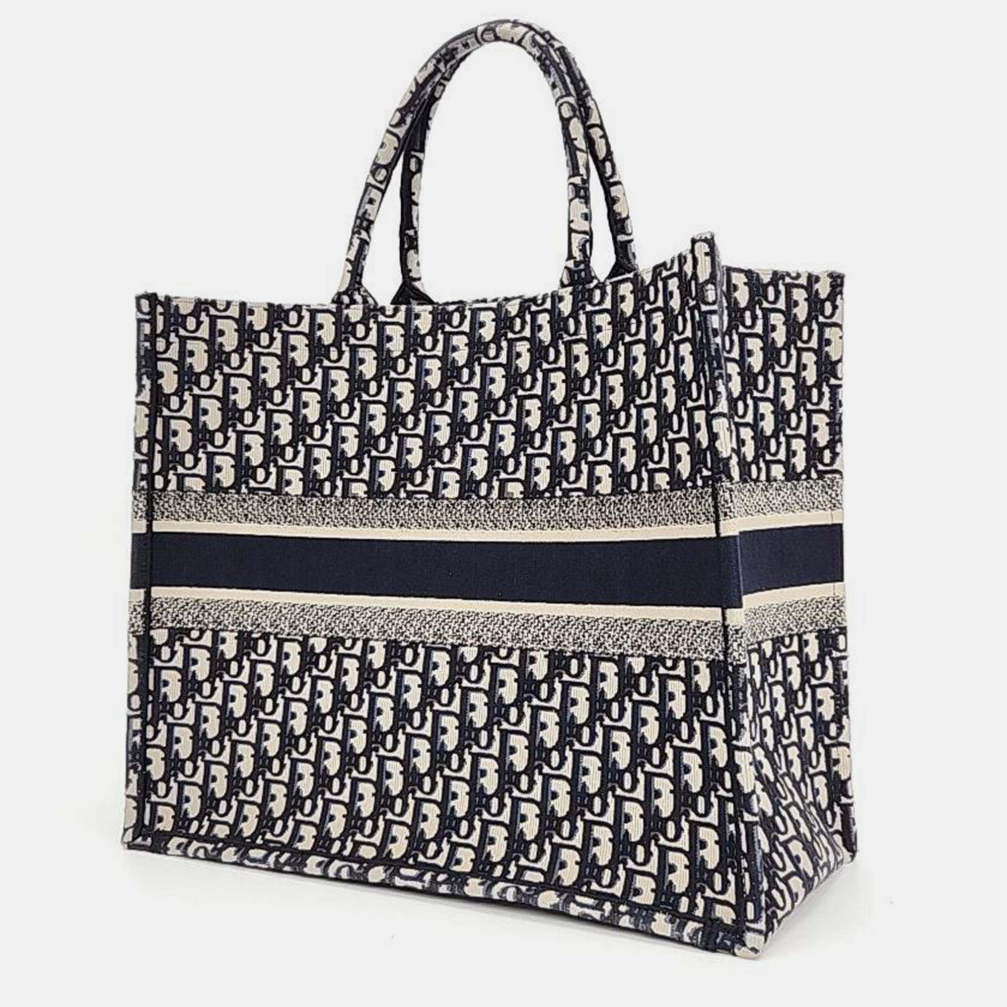 

Christian Dior Oblique Book Tote 42, Navy blue