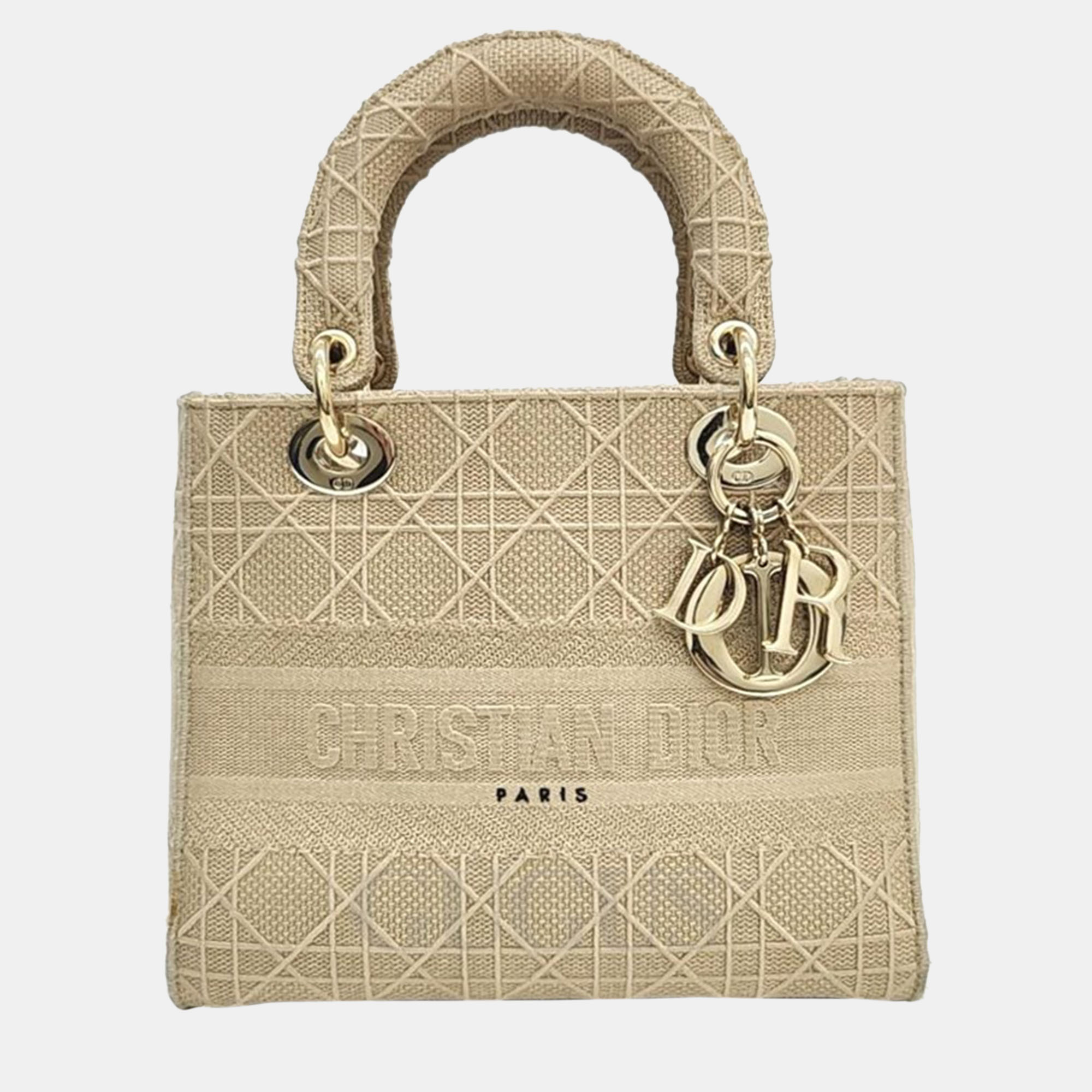 

Christian Dior D-LITE Lady Bag Medium, Beige