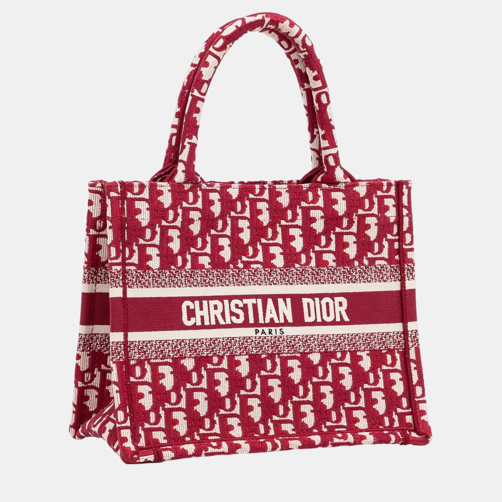 

Dior Red Small Oblique Book Tote