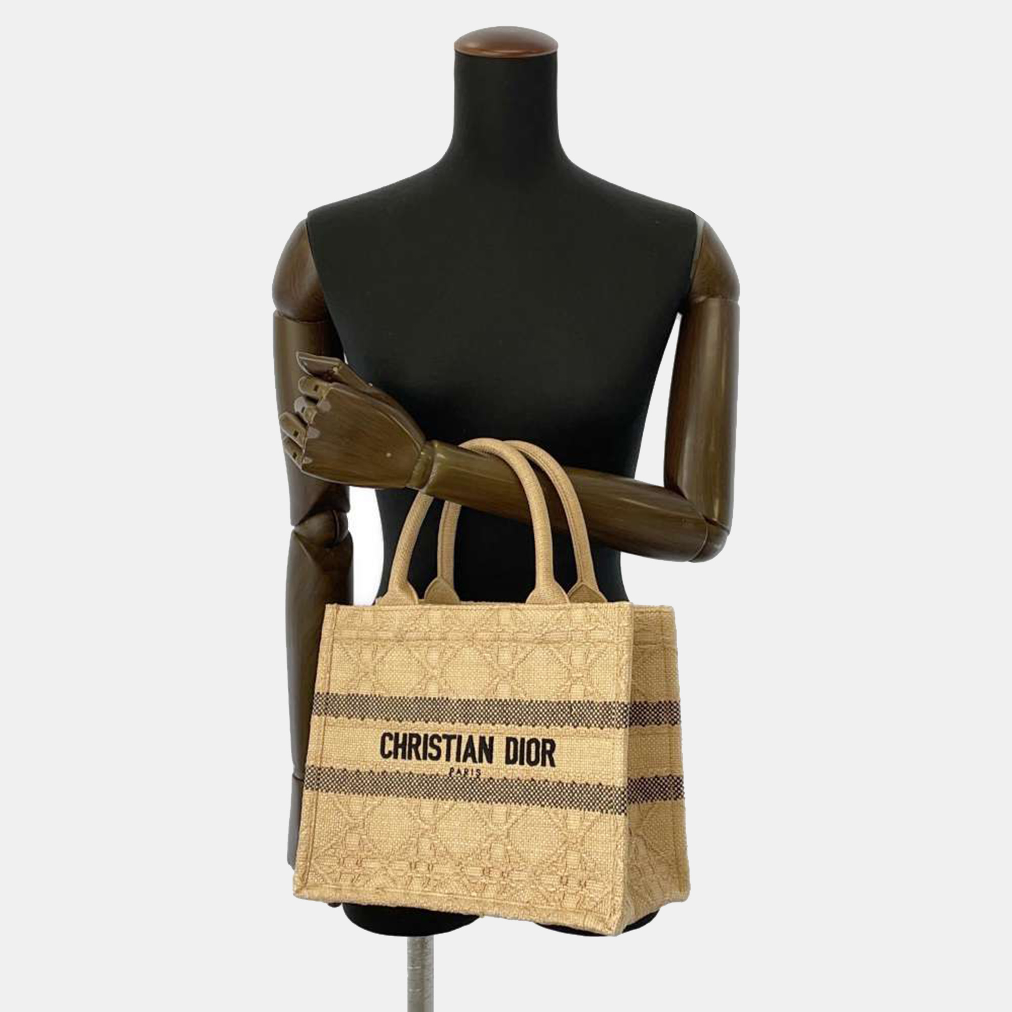 

Dior Beige Raffia Small Book Tote Bag