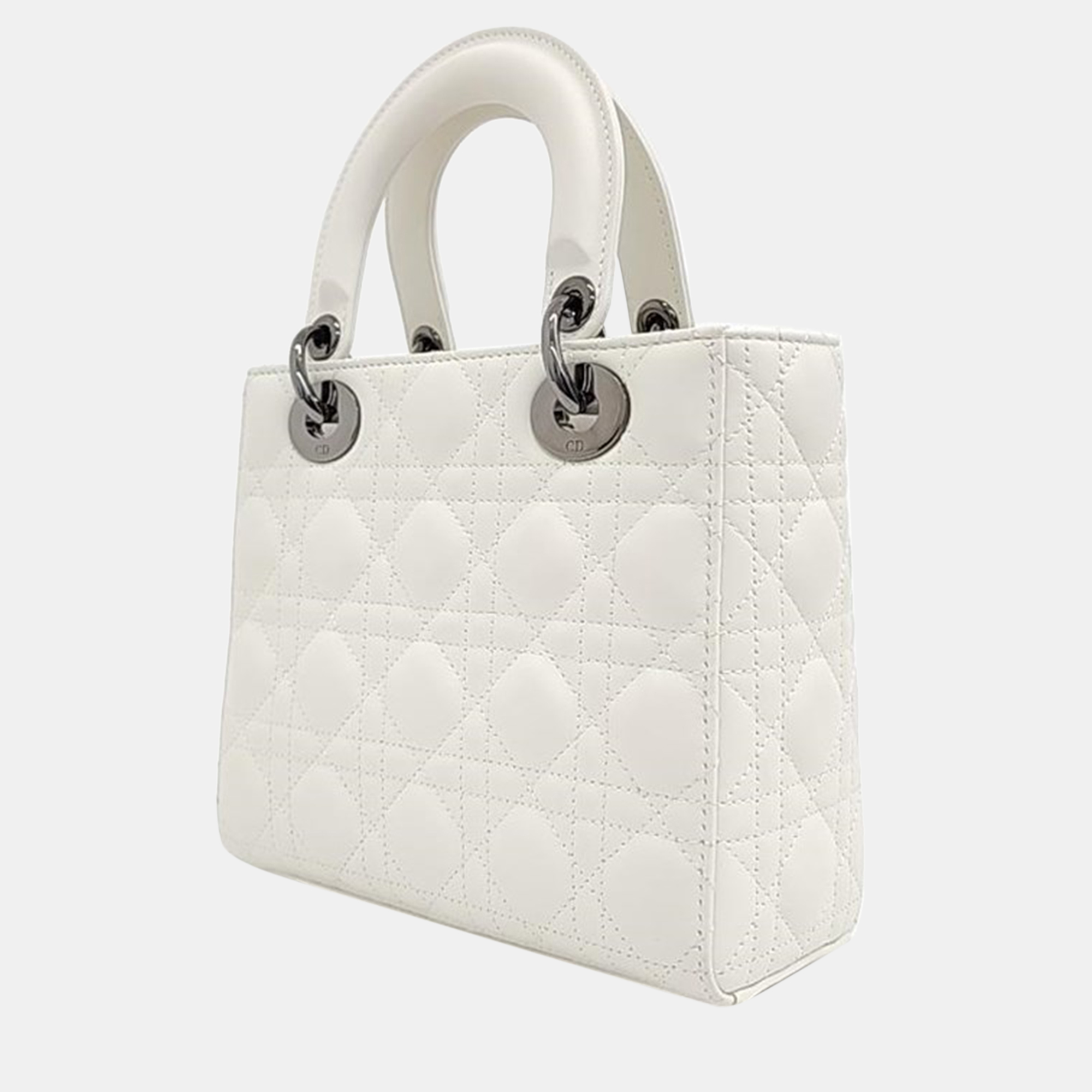 

Christian Dior Cannage Lady Bag Small, White