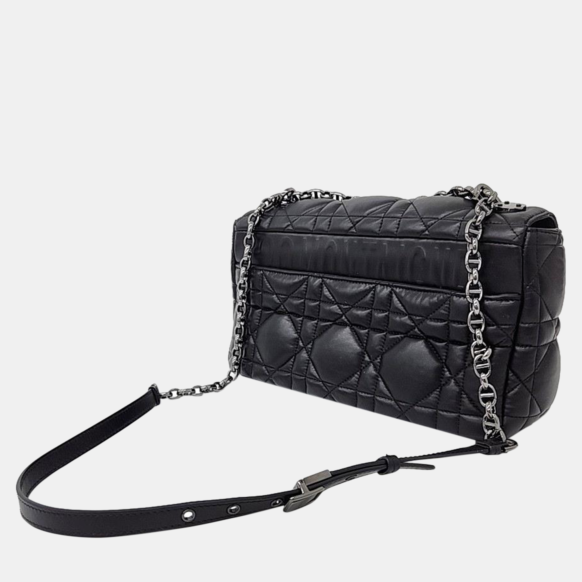 

Christian Dior Cannage Caro Bag Large M9243, Black