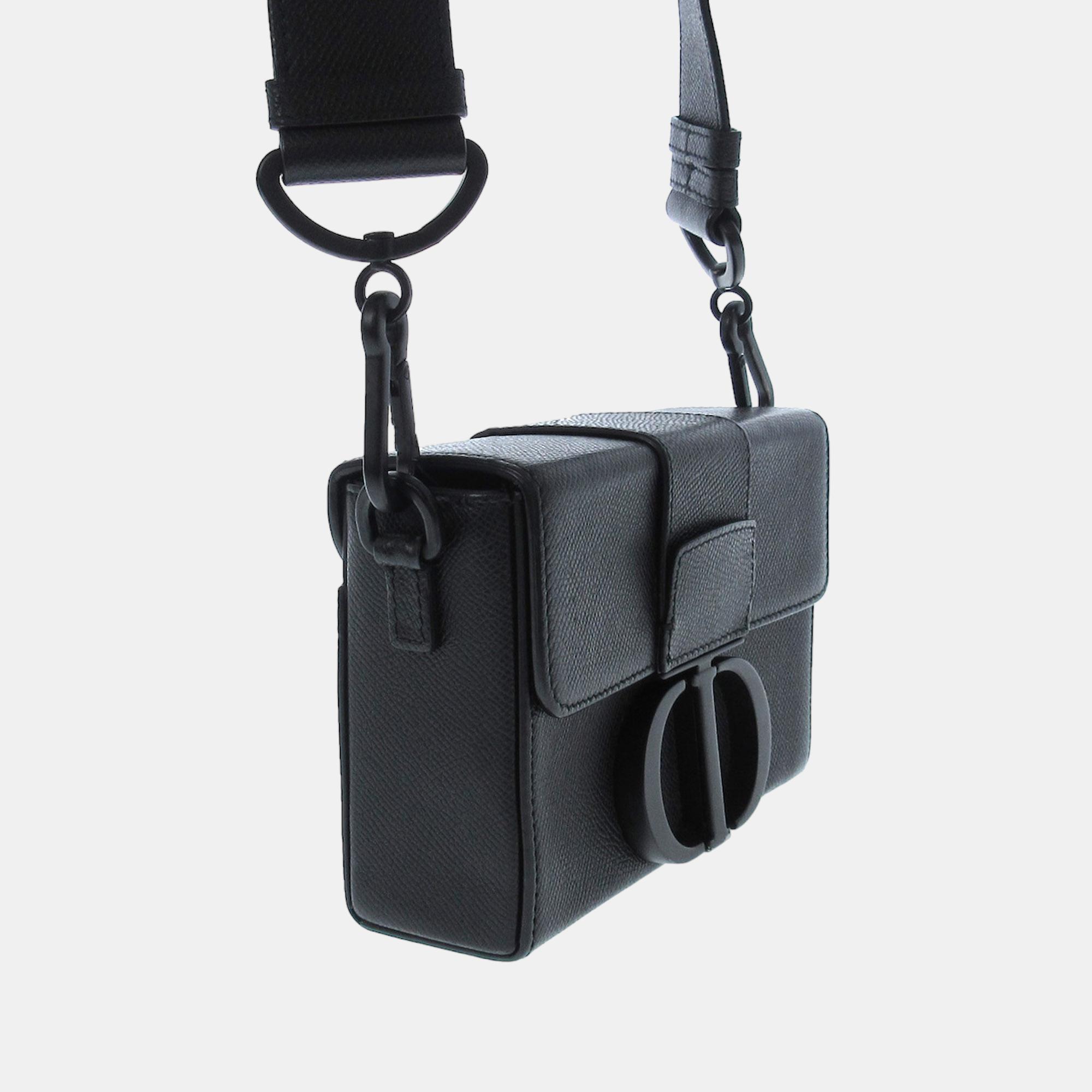 

Dior Black Leather 30 Montaigne Box Bag