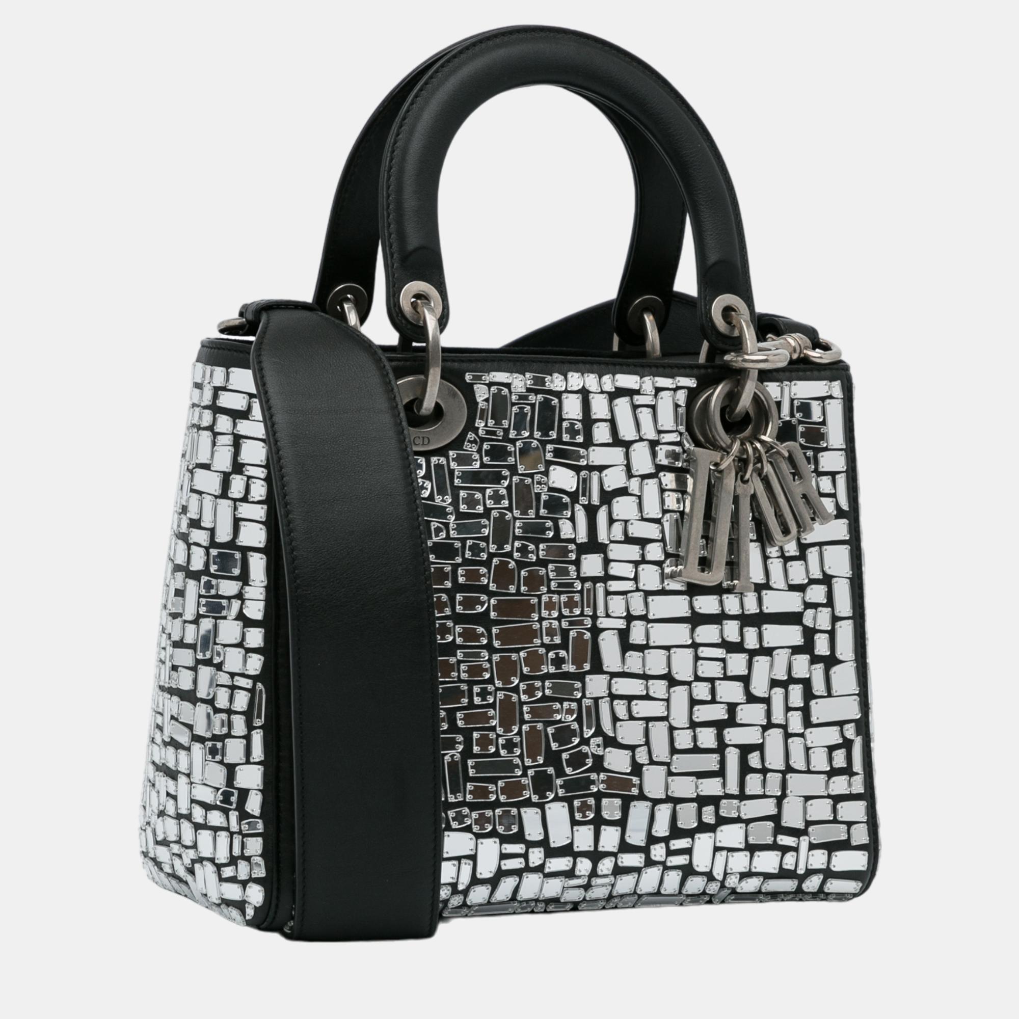 

Dior Black Medium Mosaic Of Mirrors Lady Dior