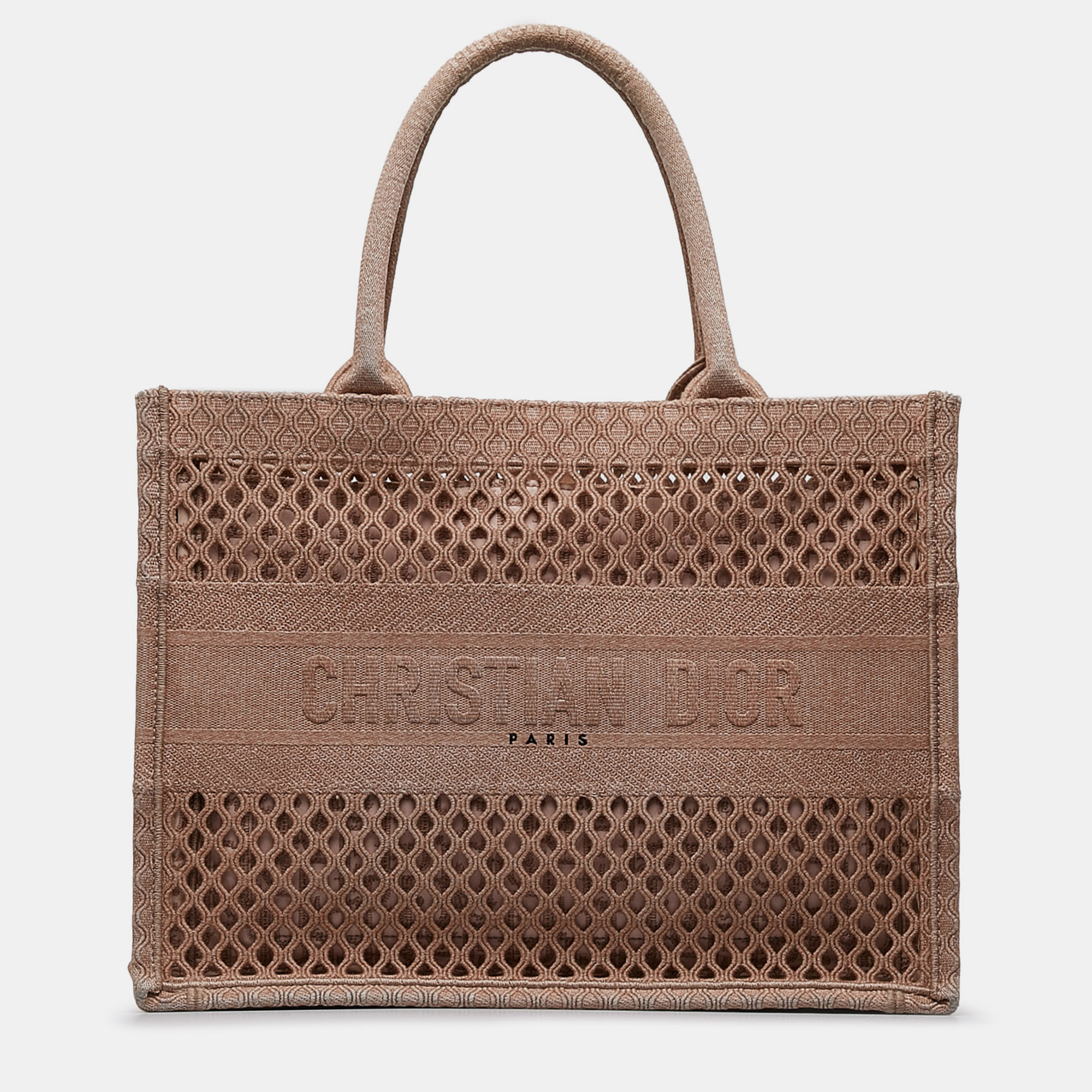 

Dior Small Mesh Book Tote, Brown