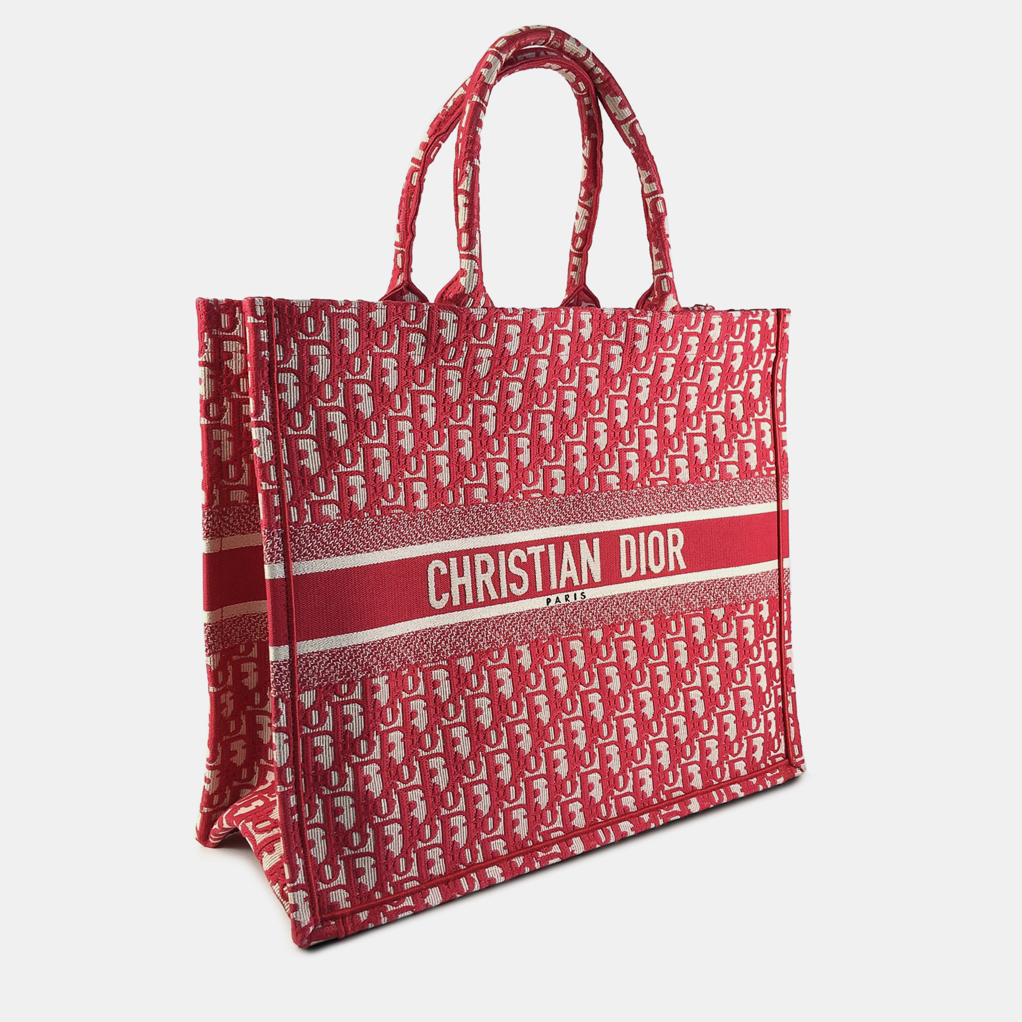 

Dior Large Oblique Book Tote, Red