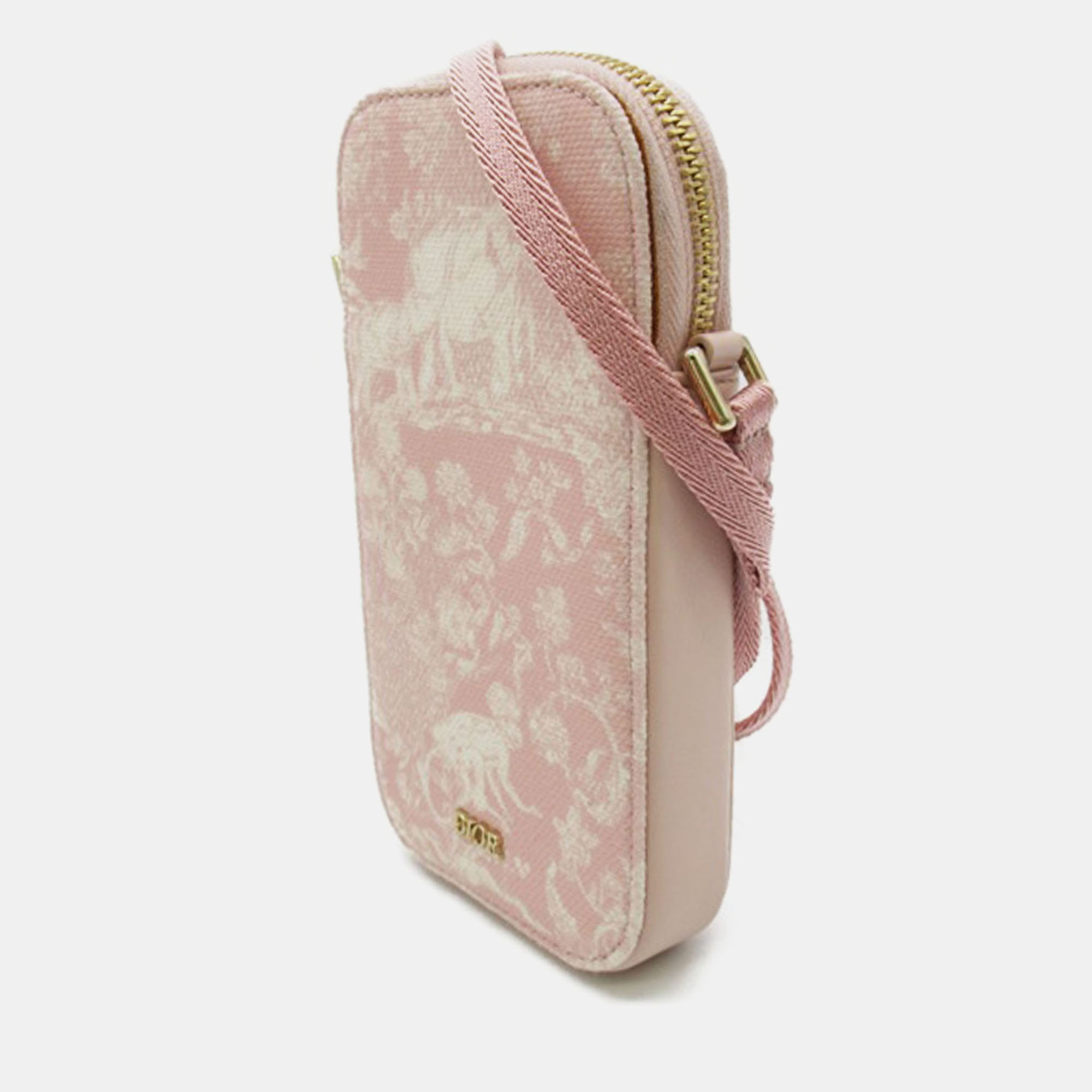 

Dior Pink Canvas Phone Holder Shoulder Bag