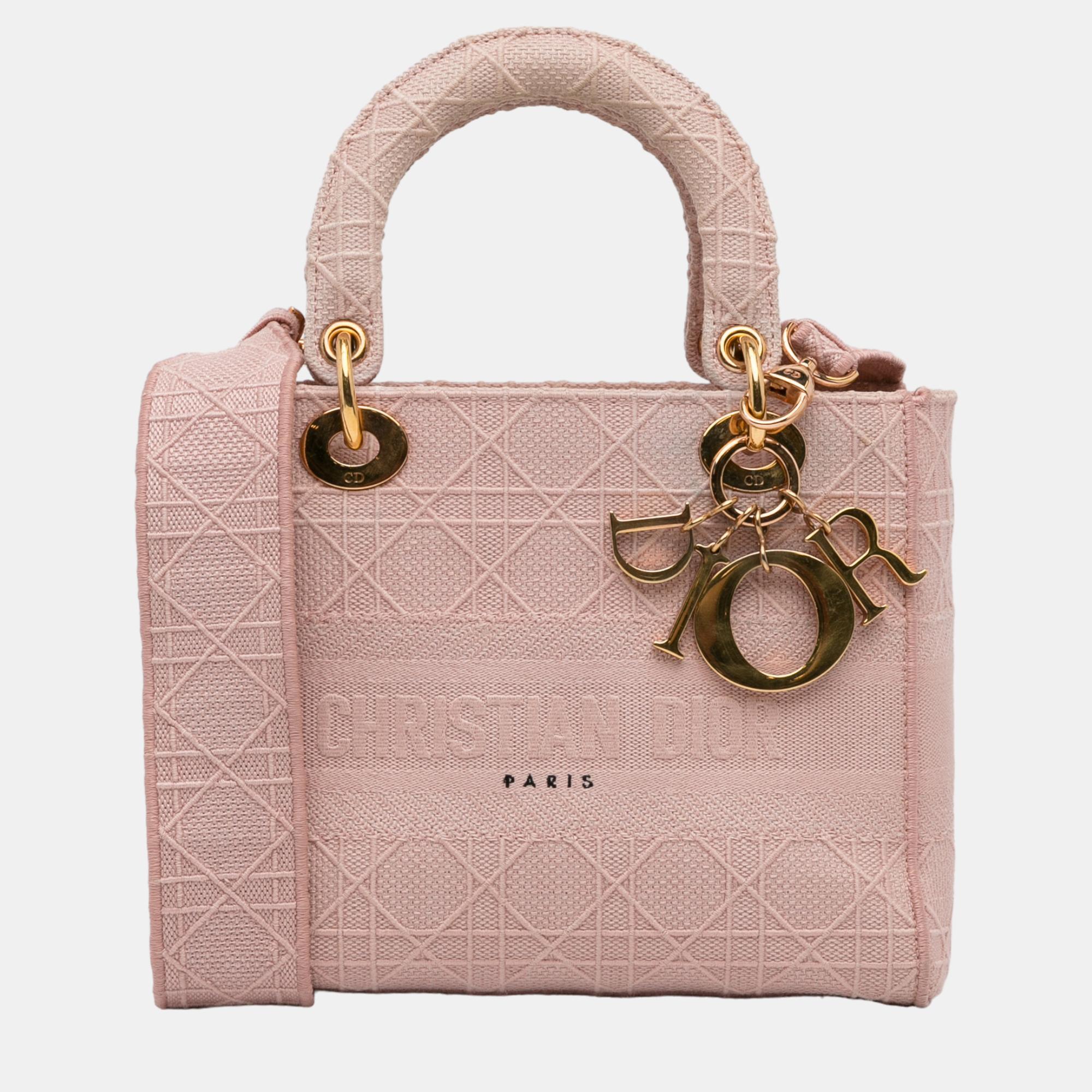 

Dior Pink Medium Cannage Lady D-Lite