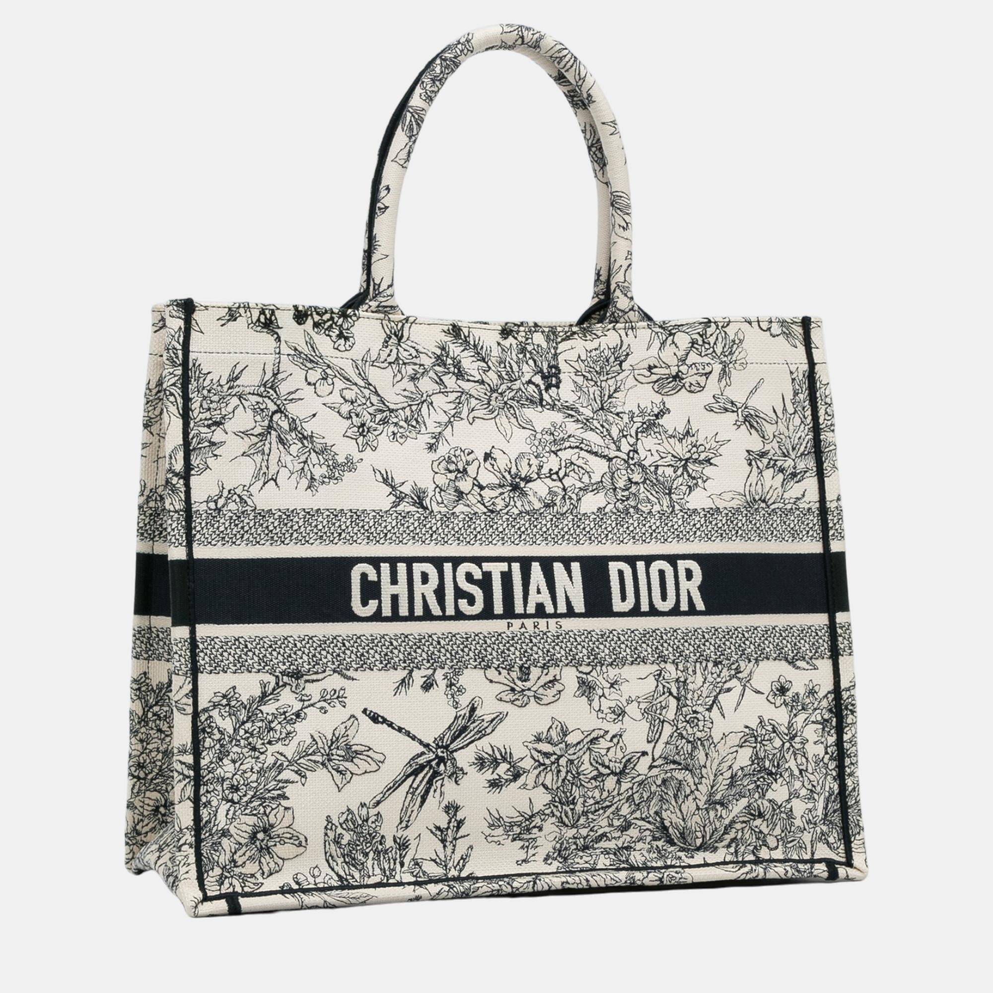 

Dior White Large Toile De Jouy Book Tote