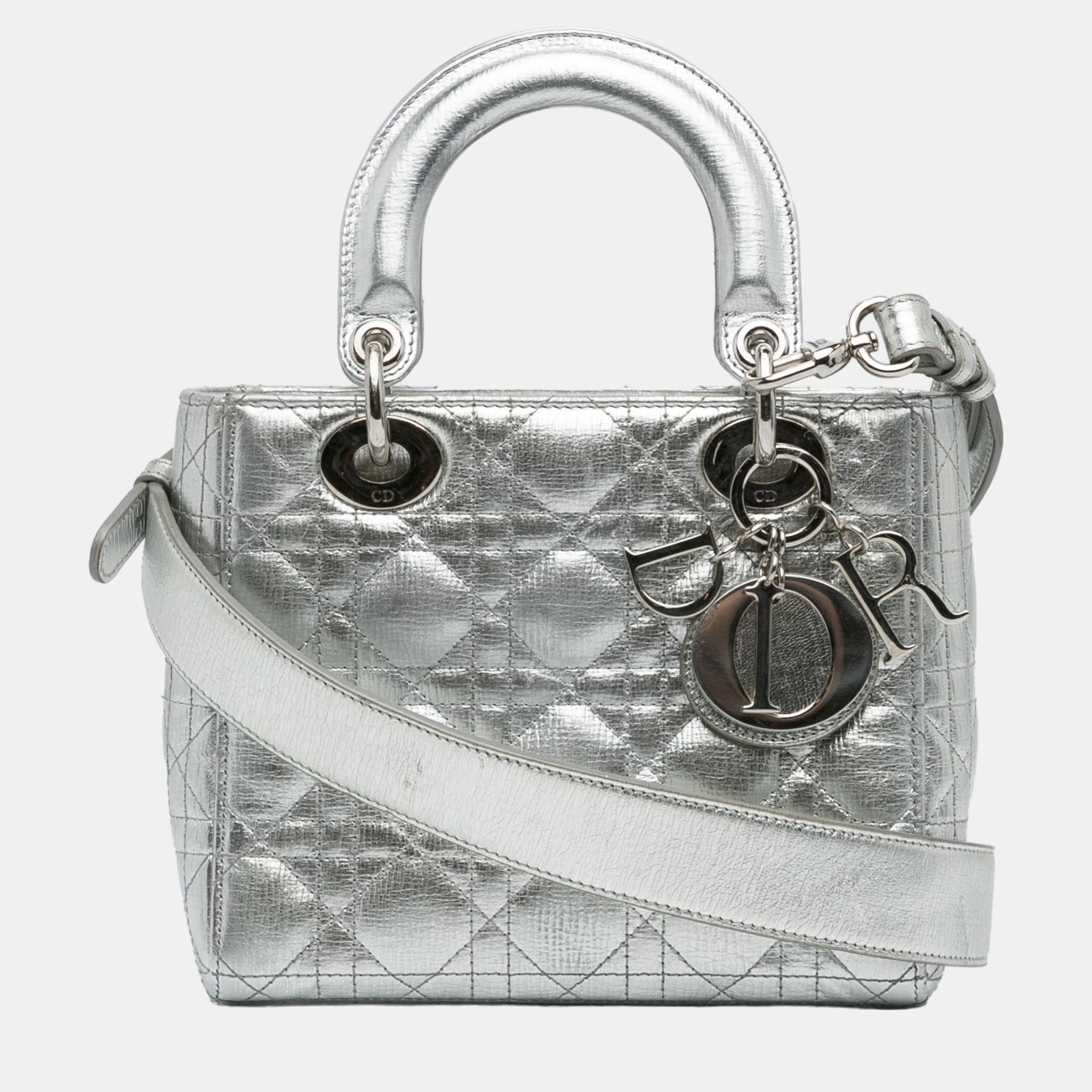 

Dior Silver Small Cannage Lady Dior My ABCDior