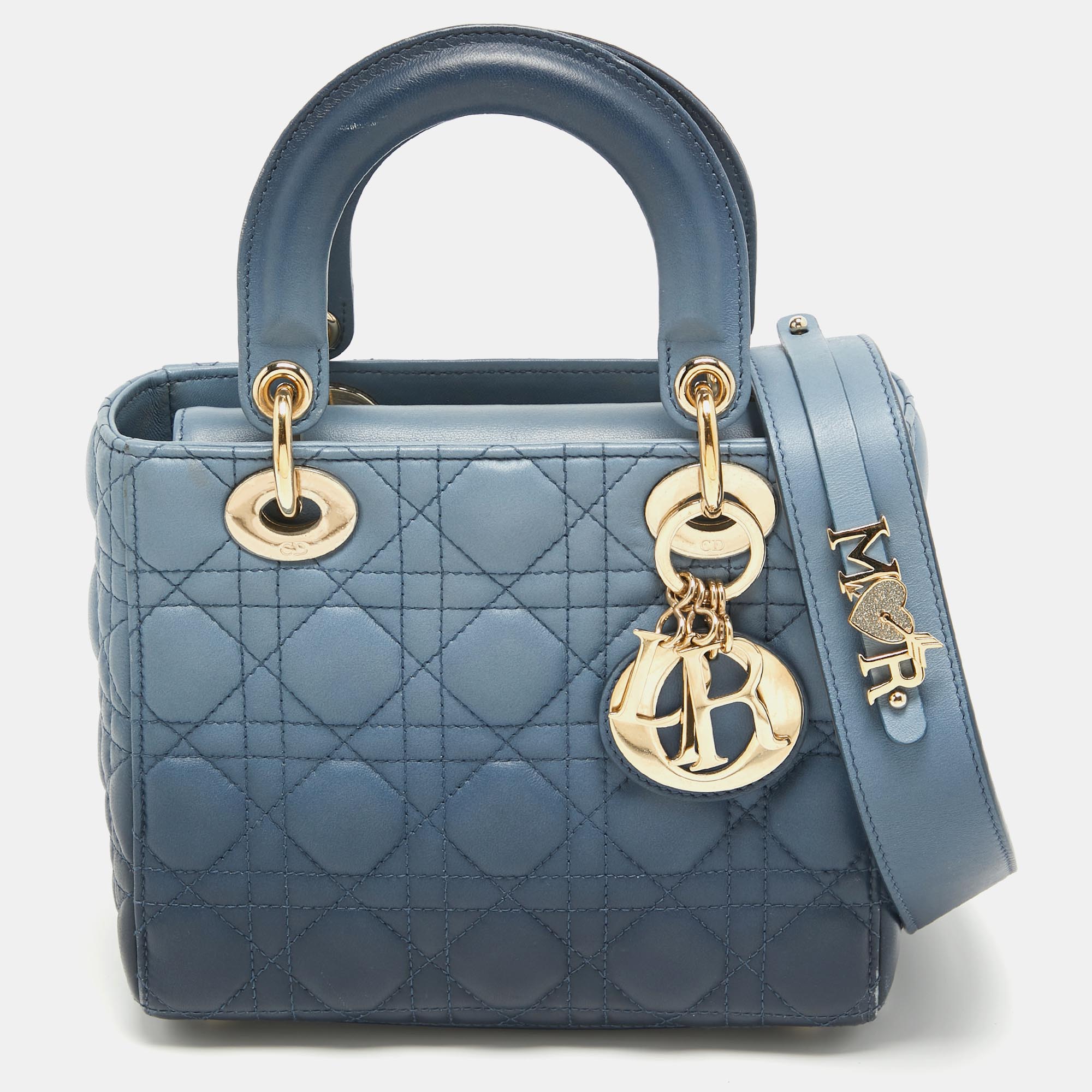 

Dior Ombre Blue Cannage Leather Small My ABCDior Lady Dior Tote