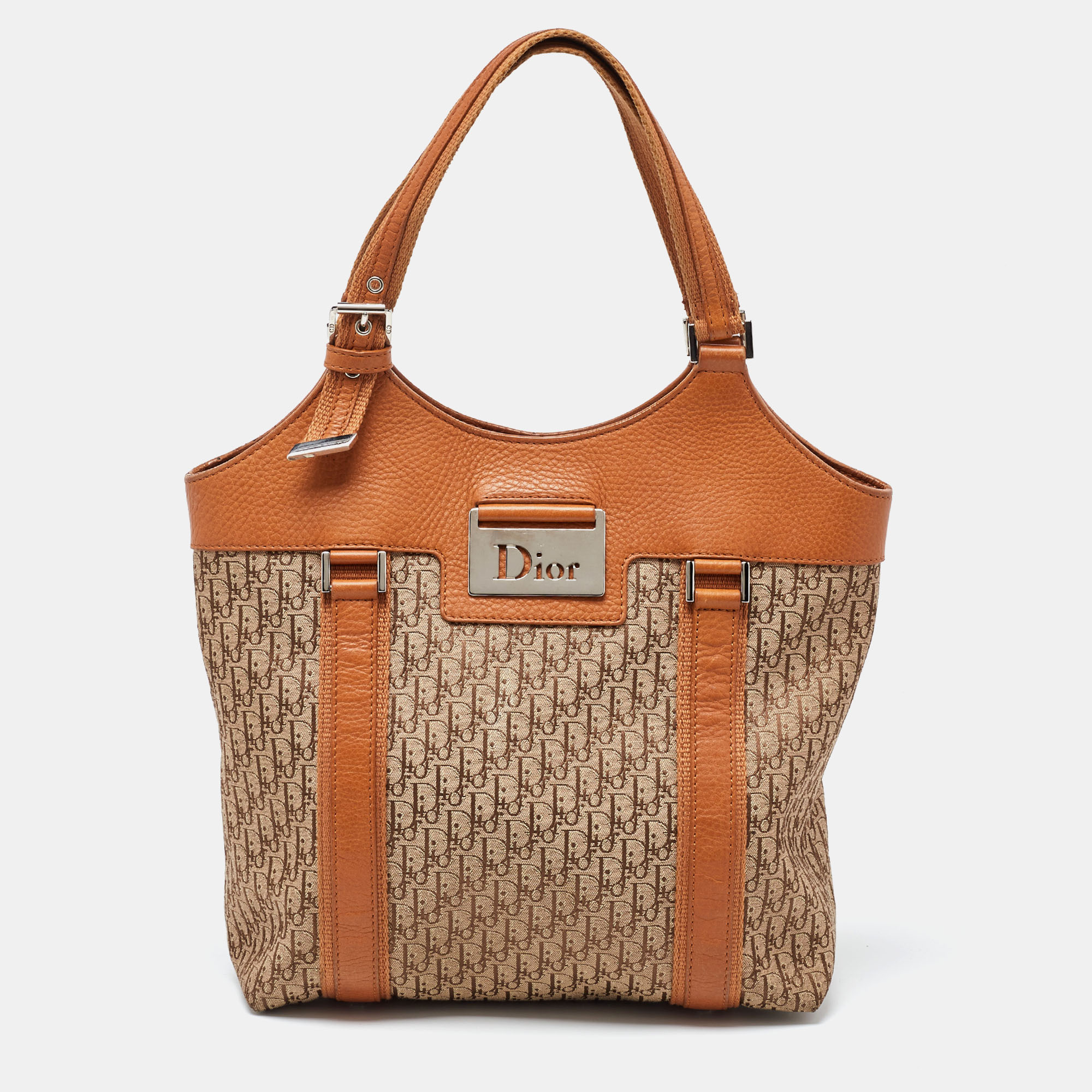 

Dior Beige/Orange Oblique Canvas and Leather Vintage Bag