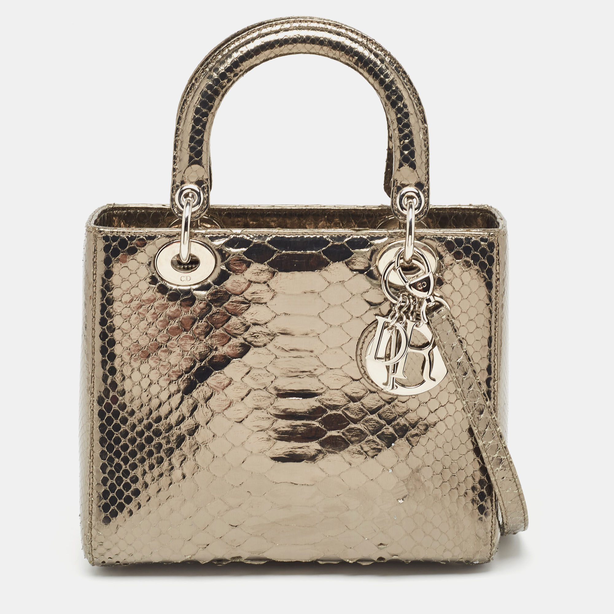 Pre-owned Dior Tote In Metallic