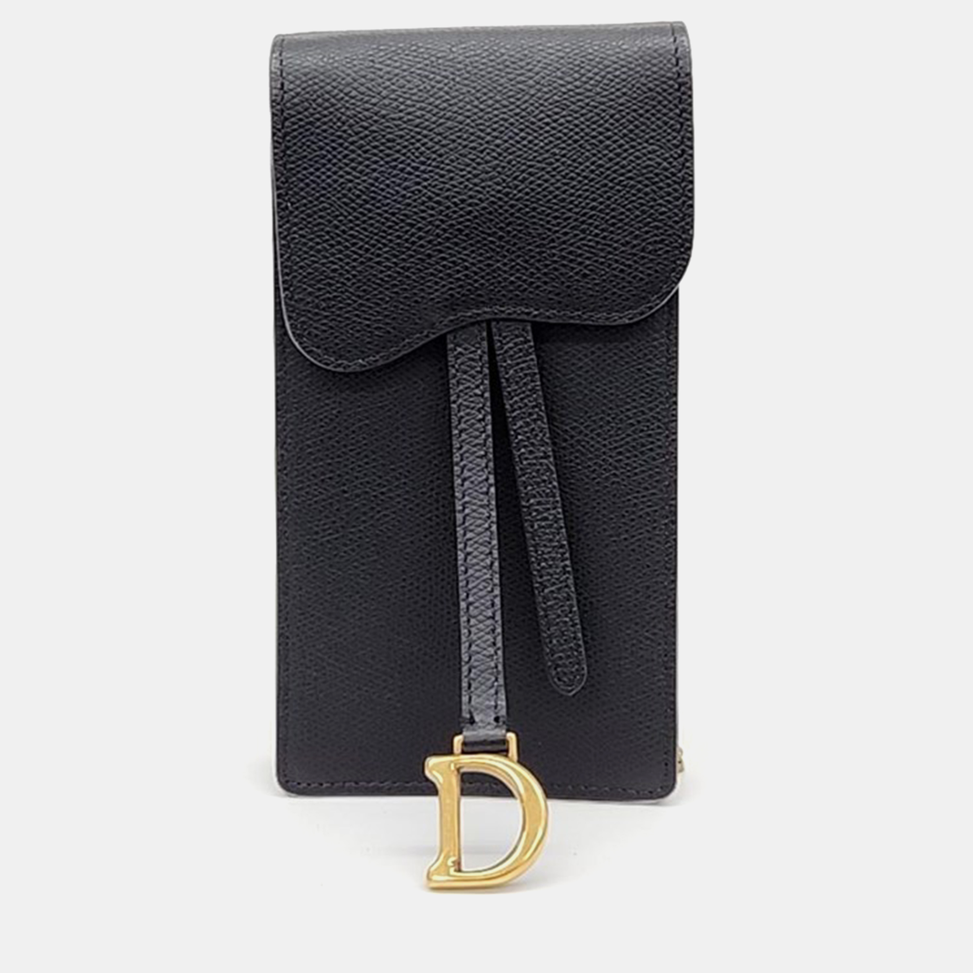 Pre-owned Dior Christian  Saddle Mini Crossbody Bag In Black