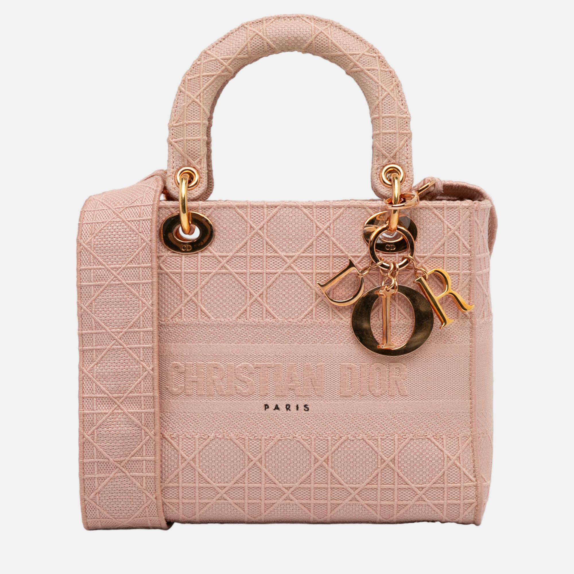 

Dior Pink Medium Cannage Lady D-Lite