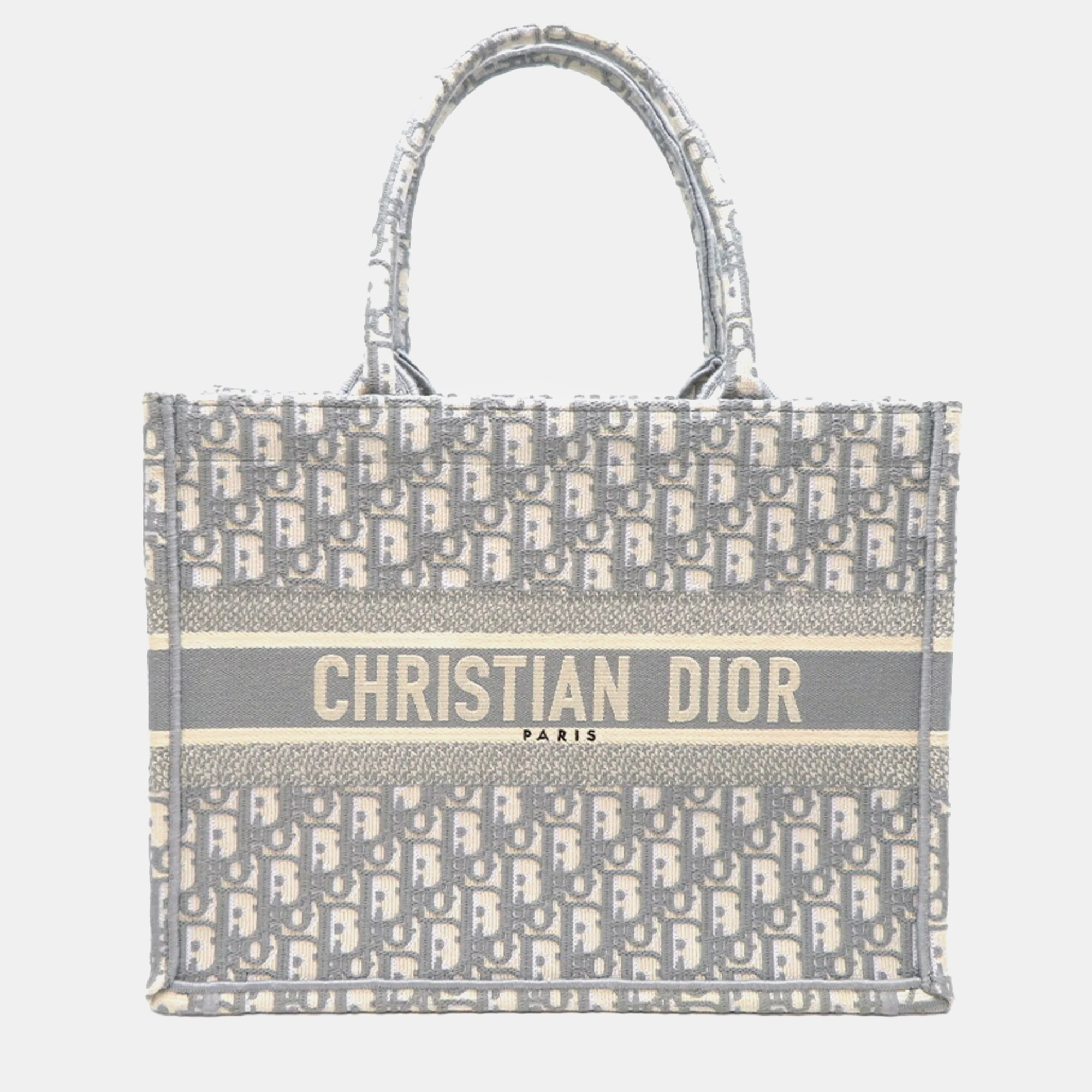 

Dior Canvas  Book Tote, Grey