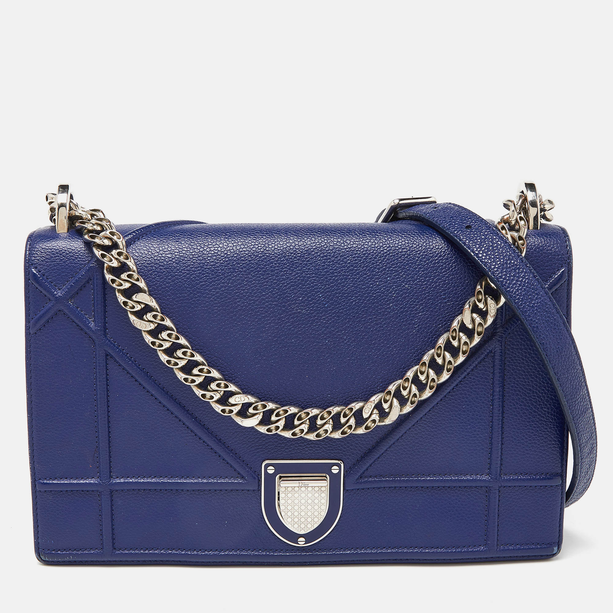 

Dior Blue Leather  Diorama Flap Shoulder Bag