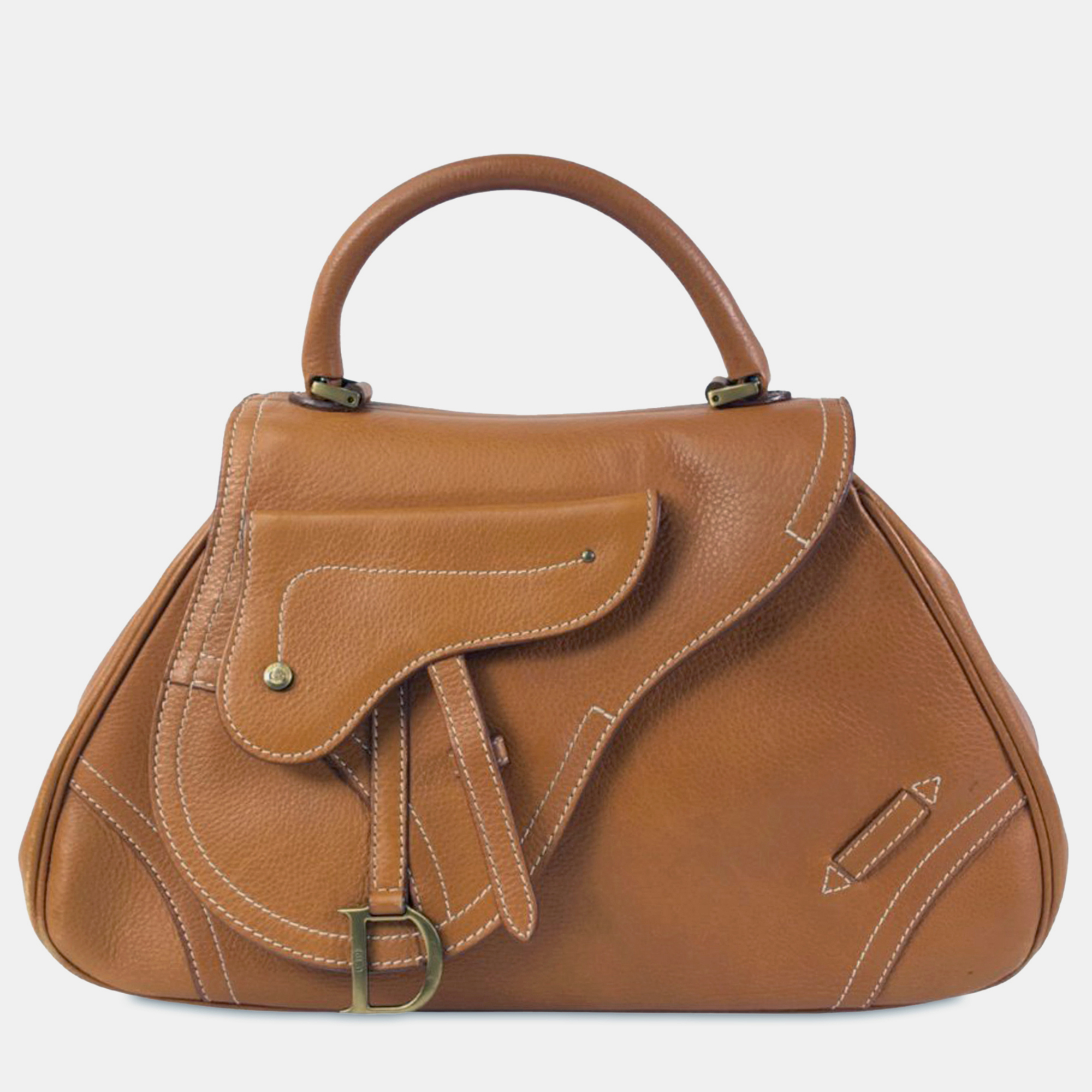 Pre-owned Dior Limited Edition Vintage Saddle In Brown