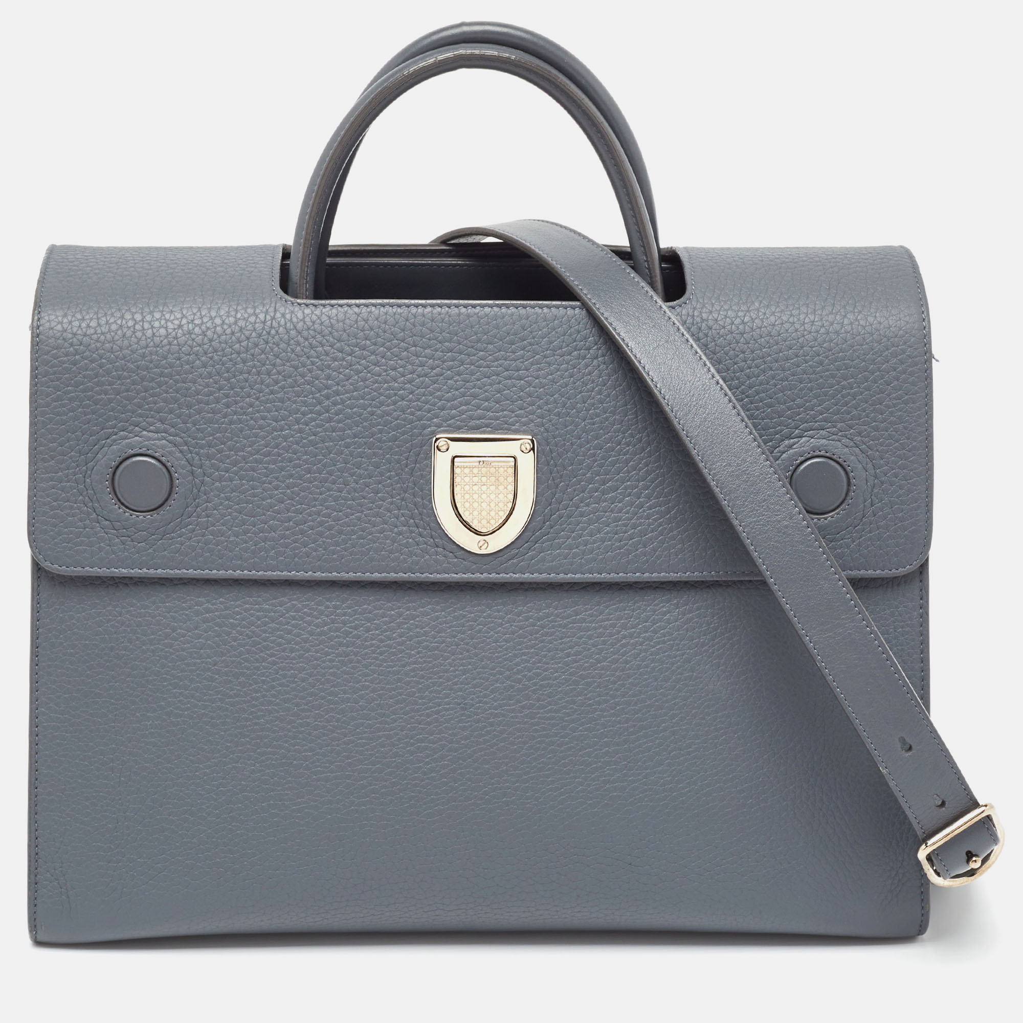 Pre-owned Dior Ever Top Handle Bag In Grey